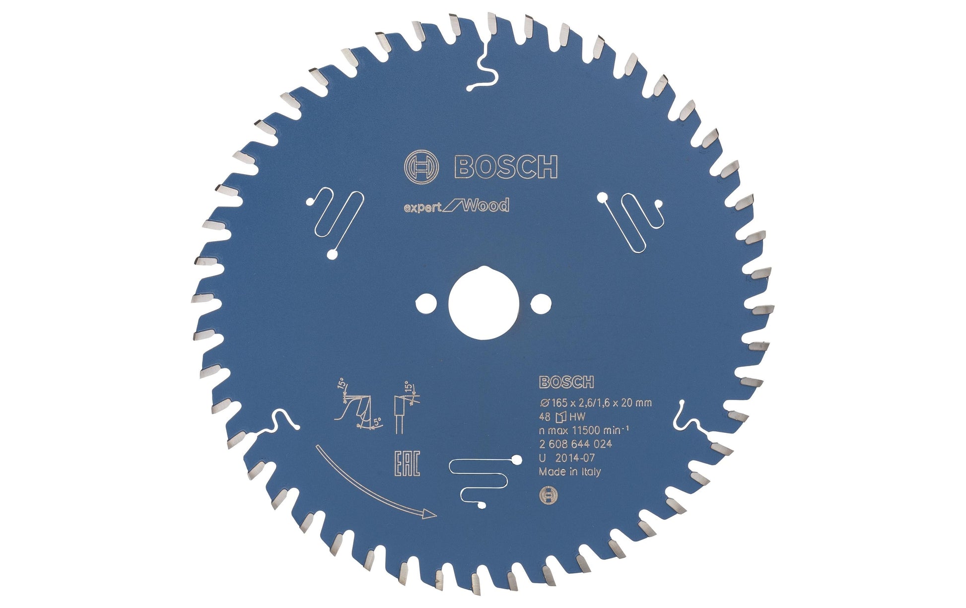 Bosch Professional – Kreissägeblatt, 48 Zähne, 2608644024, 165 mm