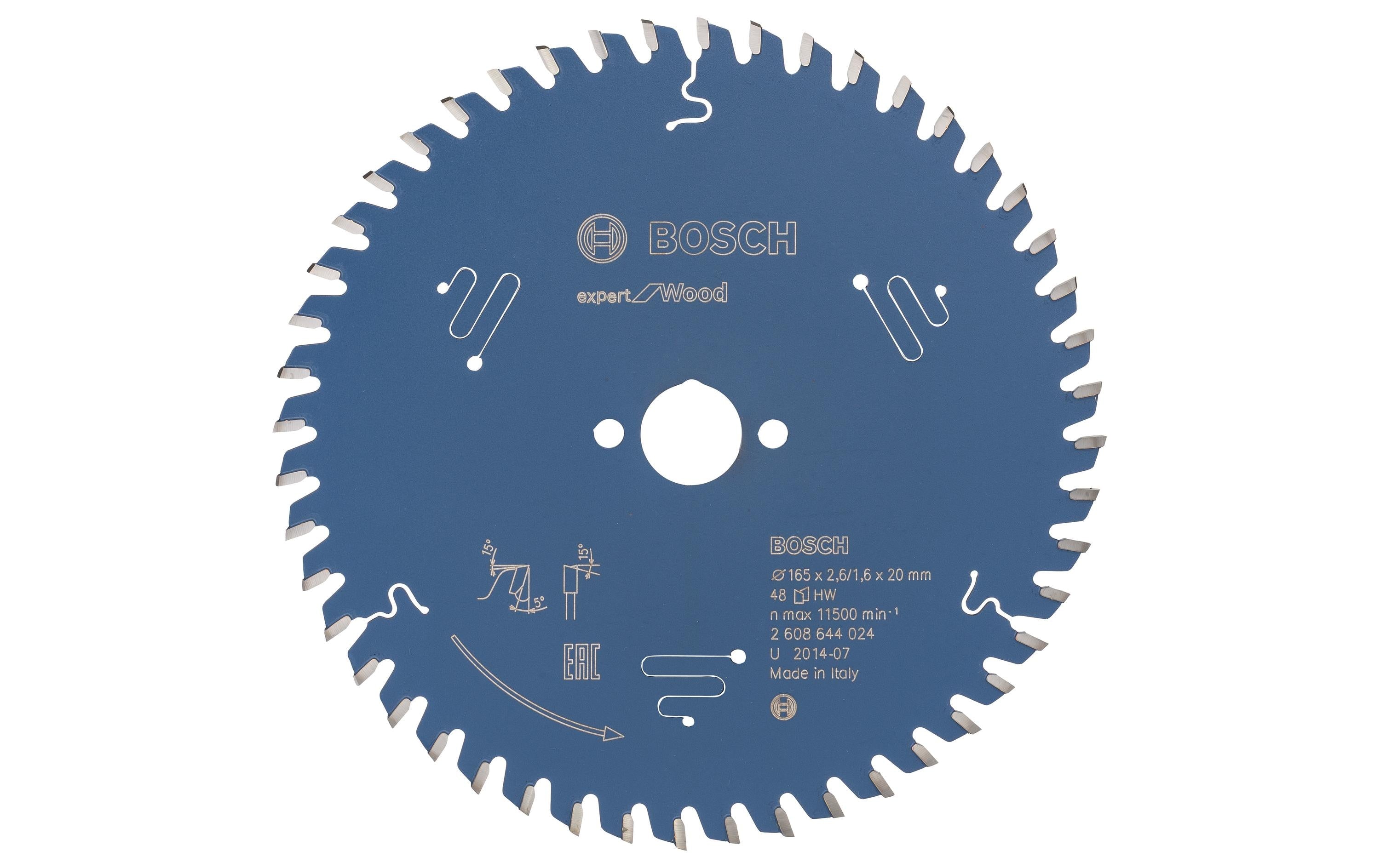 Bosch Professional – Kreissägeblatt, 48 Zähne, 2608644024, 165 mm
