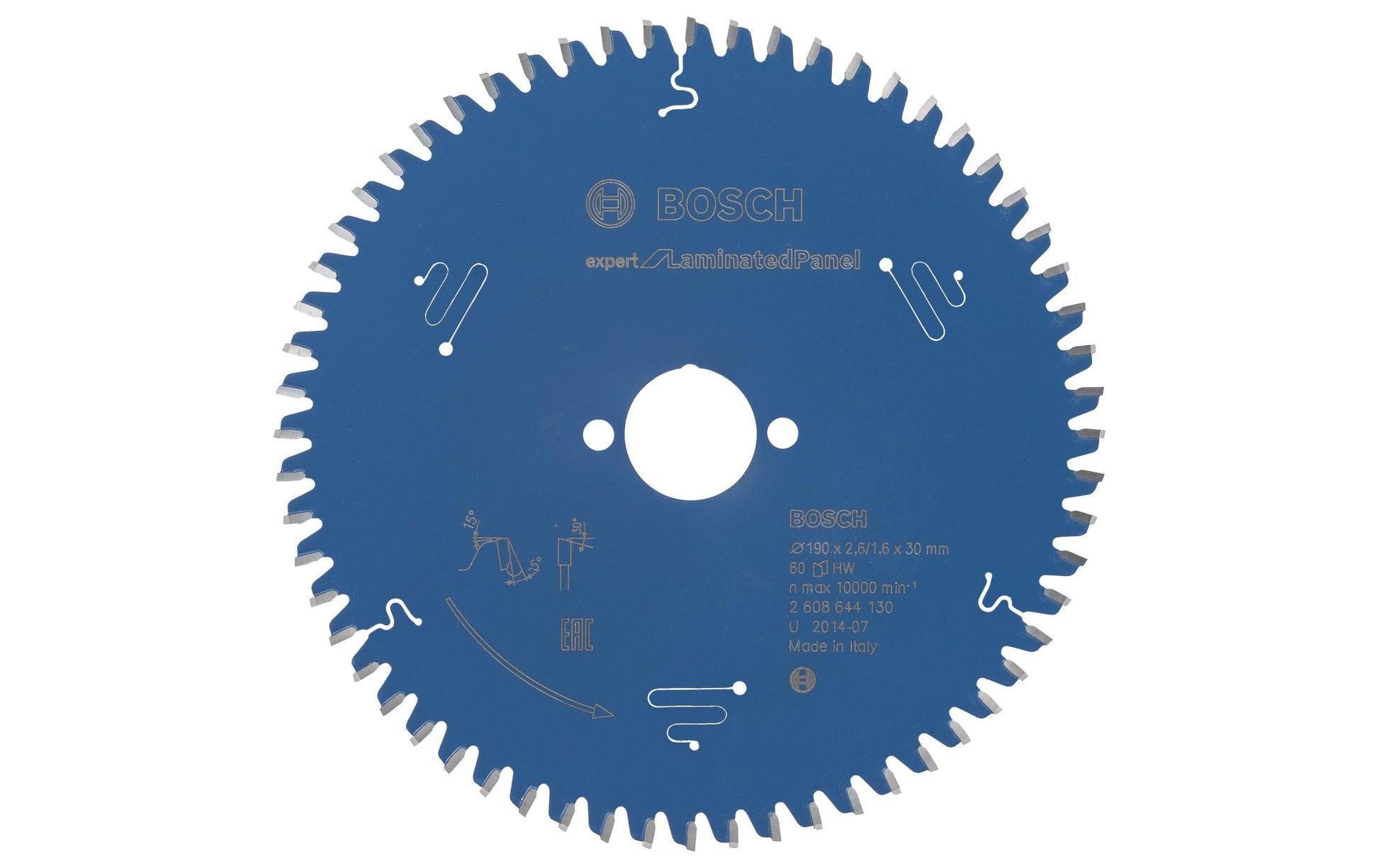 Bosch Professional – Kreissägeblatt, 60 Zähne, 2 608 644 130, 190 mm × 30 mm × 1,6 mm