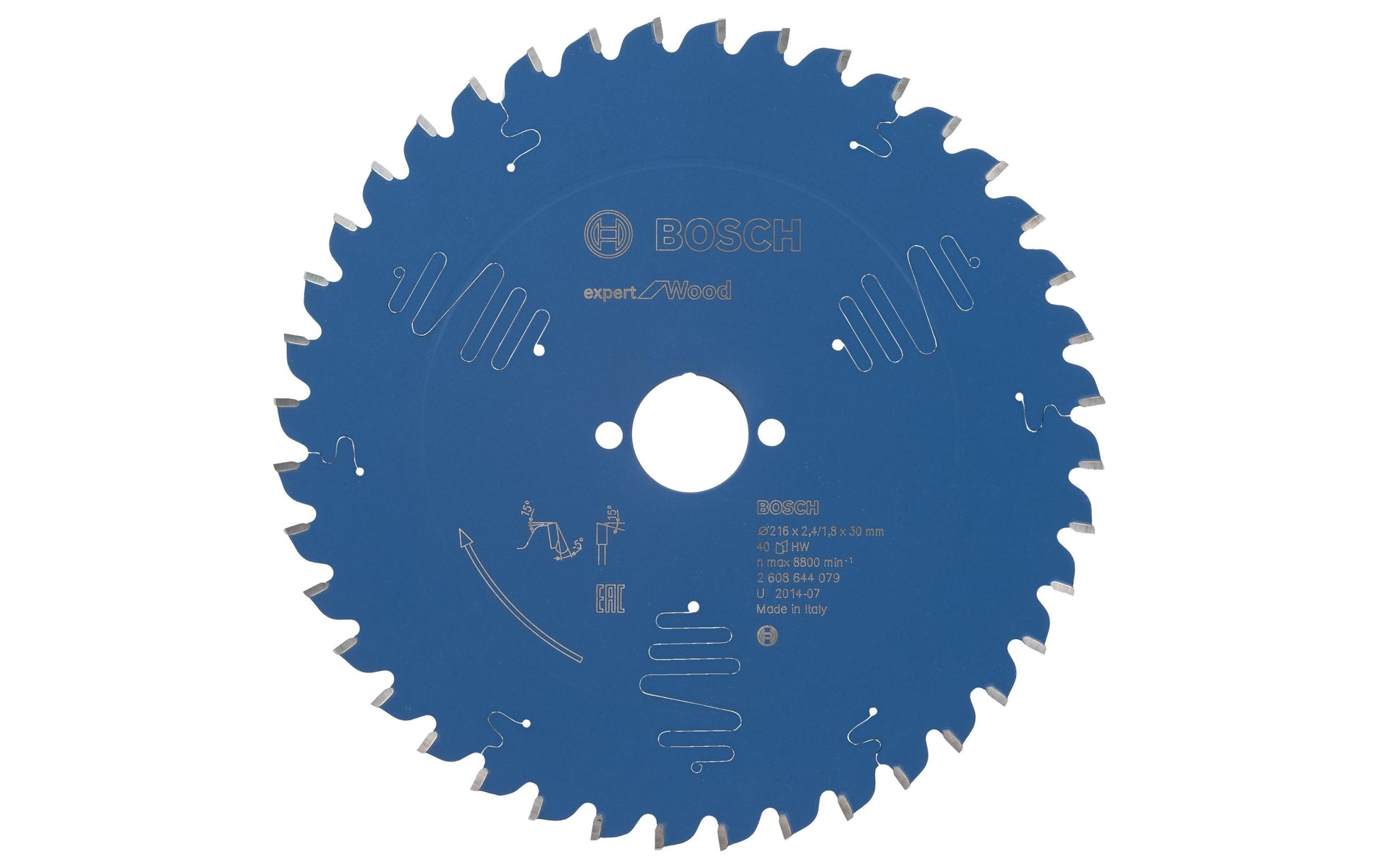 Bosch Professional – Kreissägeblatt, 40 Zähne, 216 mm × 30 mm × 2,4 mm