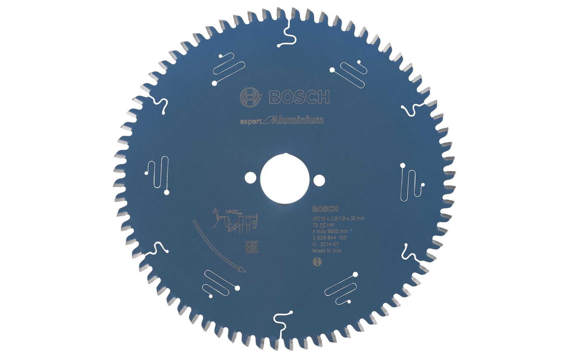 Bosch Professional – Kreissägeblatt, 72 Zähne, 2608644105, 210 mm