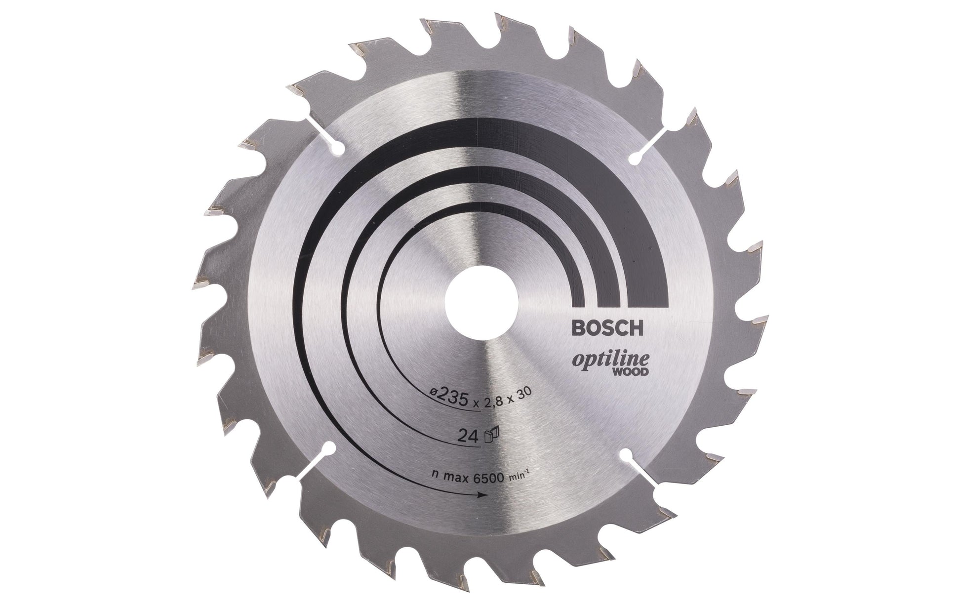 Bosch Professional – Kreissägeblatt, 24 Zähne, Optiline Wood, 235 mm×30/25 mm×2,8 mm