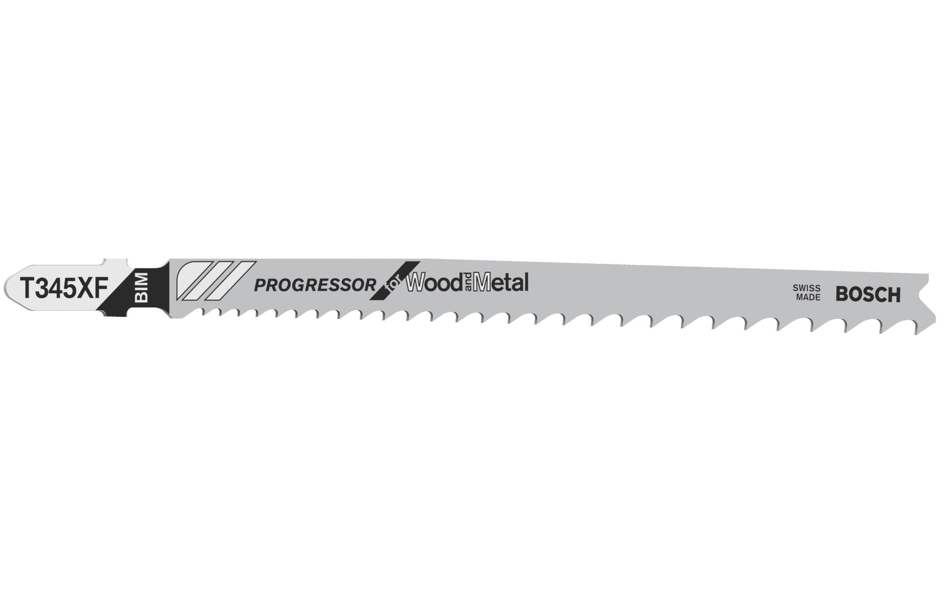 Bosch Professional T 345 XF Stichsägenblatt – 5 Stk – für Metall