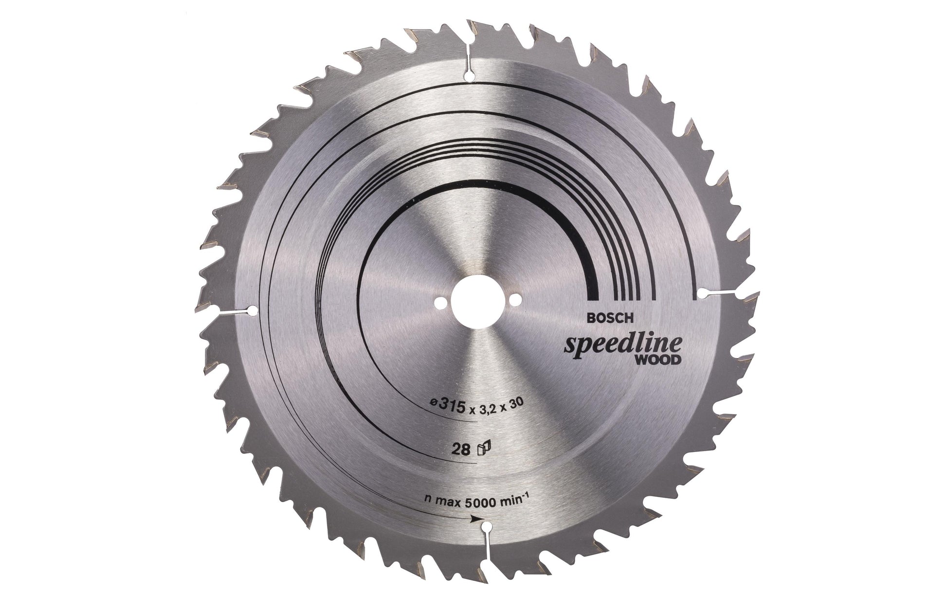 Bosch Professionelles Speedline Wood Kreissägeblatt 315 × 30 × 3,2 mm, 28 Zähne – für Holz – 1 Stück