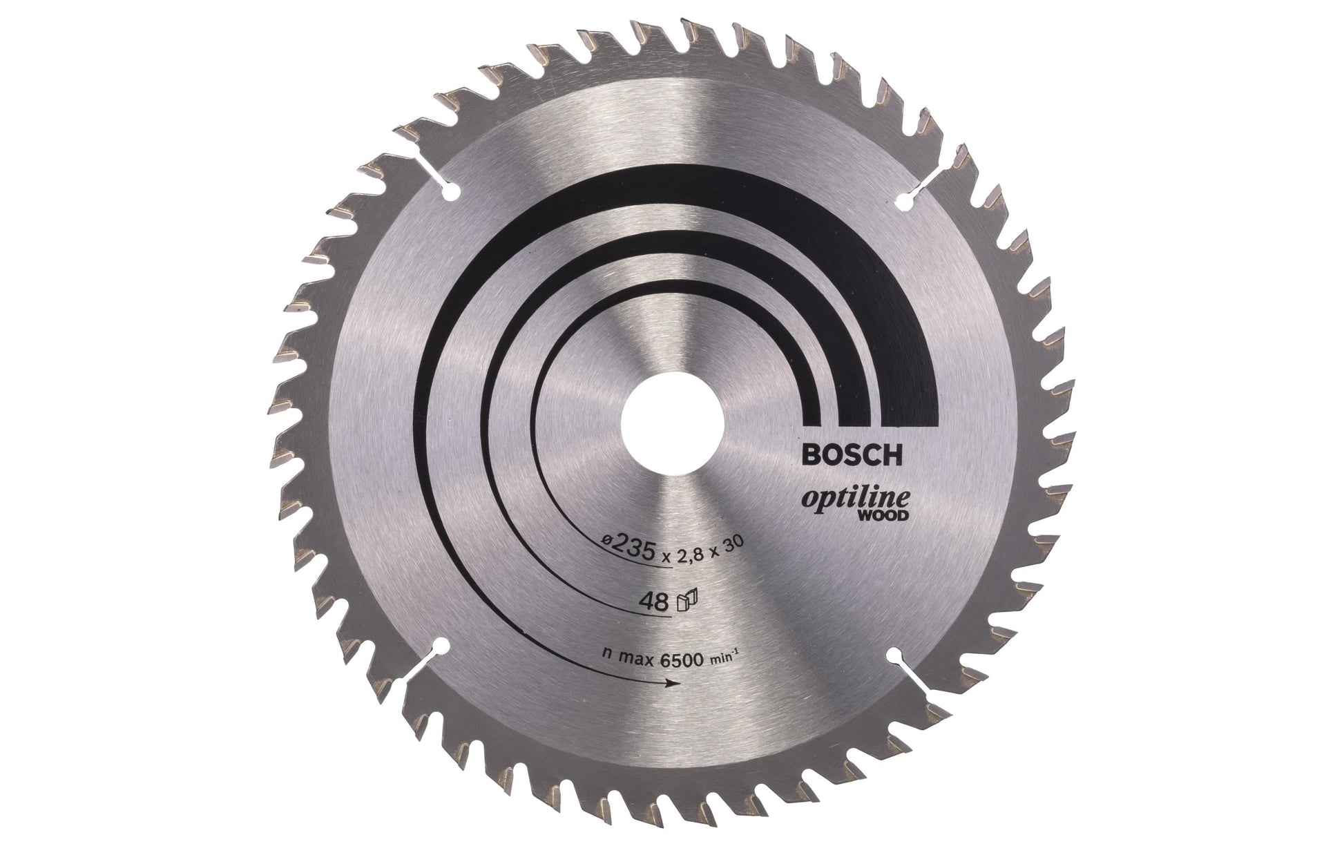 Bosch Professional – Kreissägeblatt, 48 Zähne, Optiline Wood, 235 mm × 30/25 mm × 2,8 mm