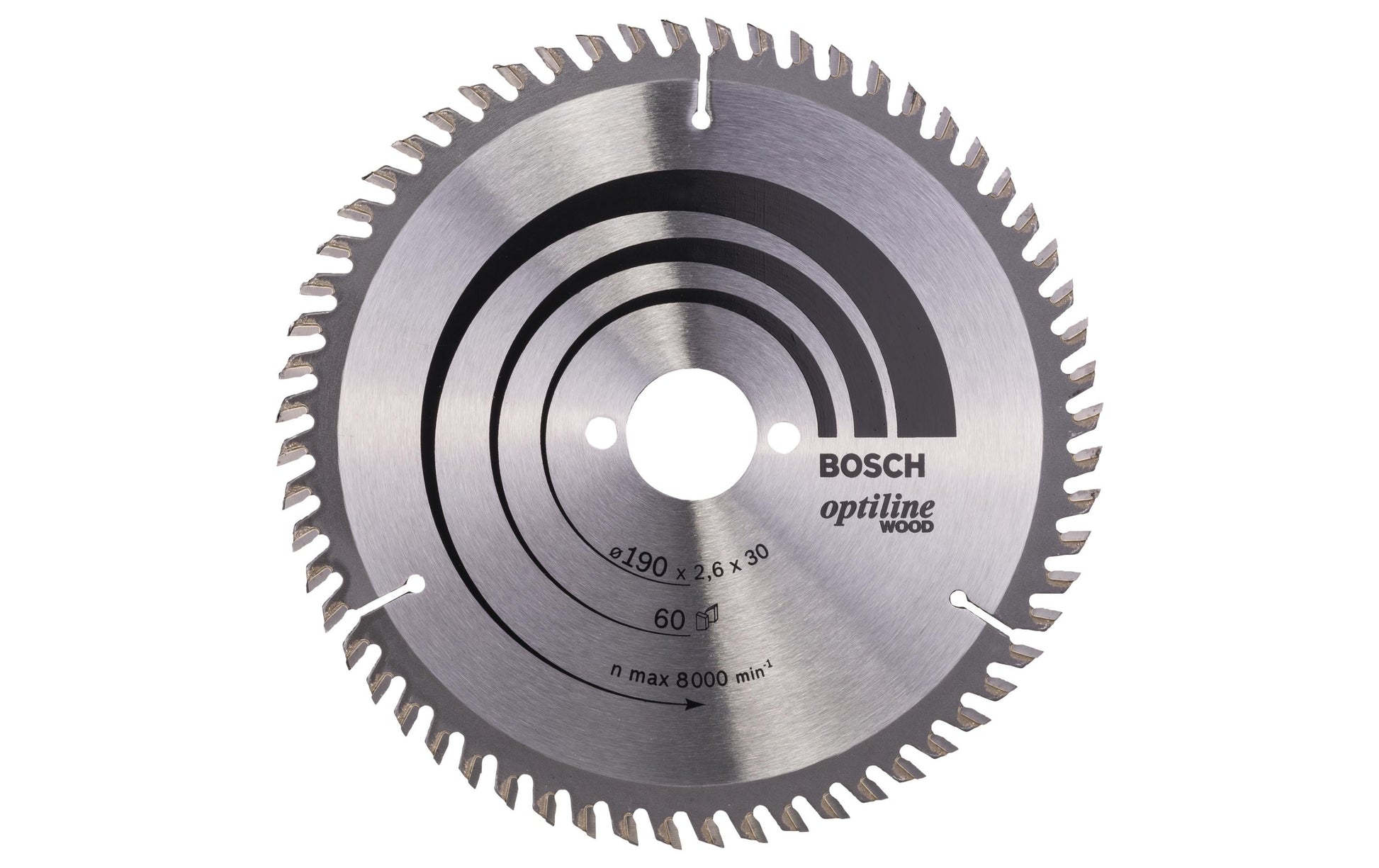 Bosch Professional – Kreissägeblatt, Optiline Wood, 2608641188, 190 mm × 30 mm × 2,6 mm