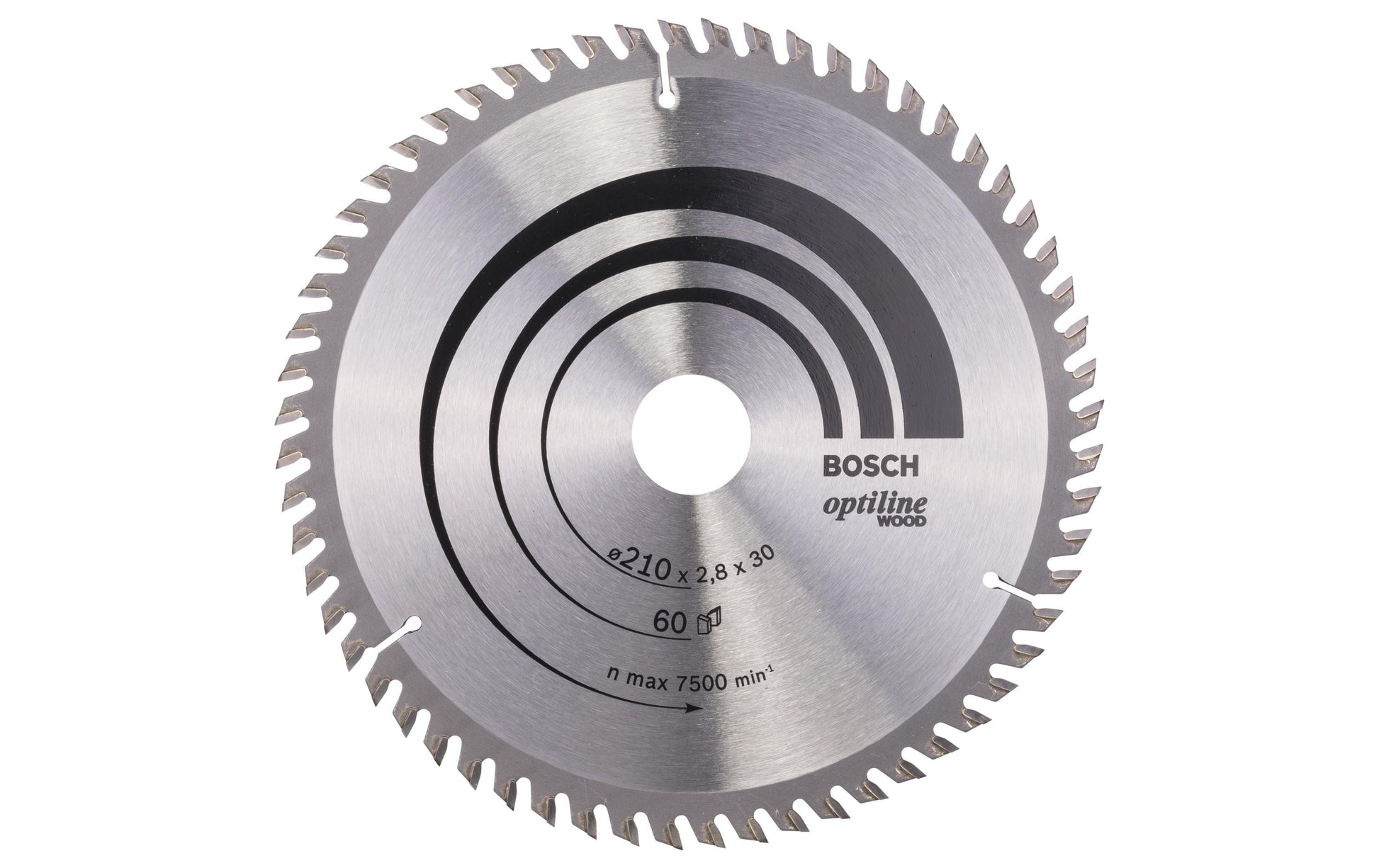 Bosch Professional – Kreissägeblatt, Optiline Wood, 60 Zähne, 210 mm × 30 mm × 1,8 mm