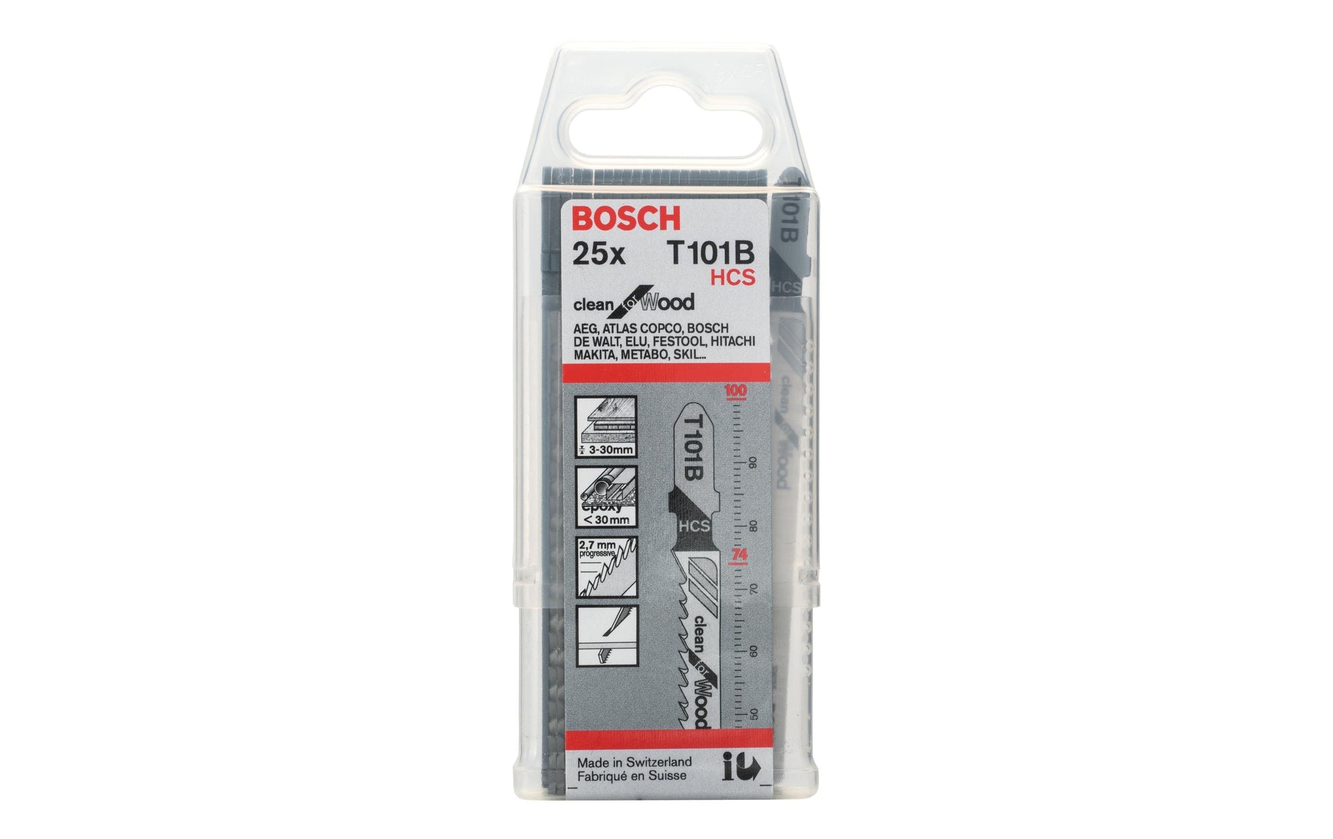 Bosch Professional – Stichsägeblatt, T 101 B, 100 mm, 25 Stk.