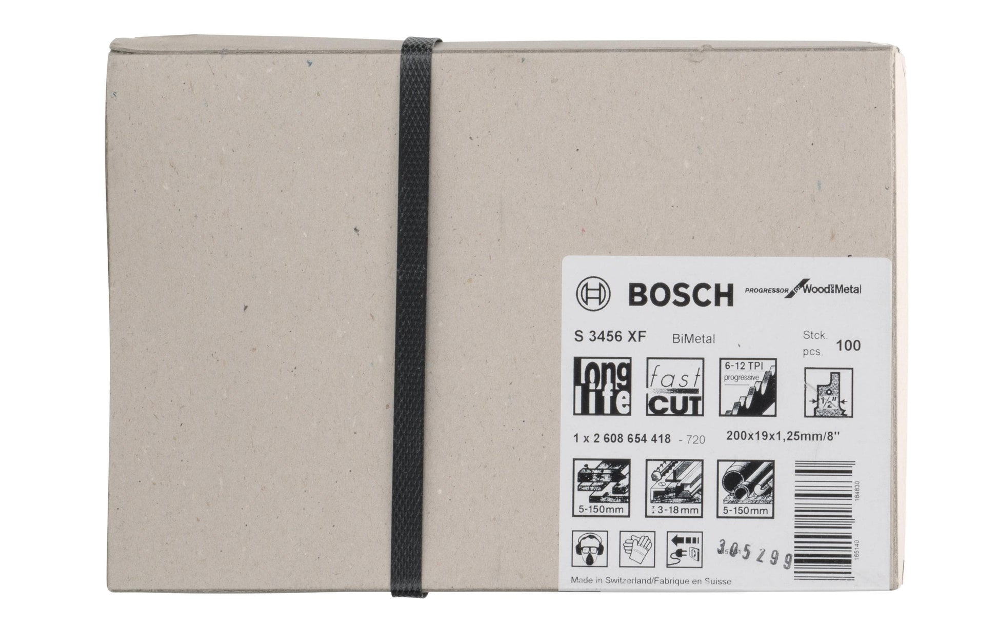 Bosch Professional – Säbelsägeblatt, Progressor Wood and Metal, S 3456 XF, 200 mm, 100 Stk.