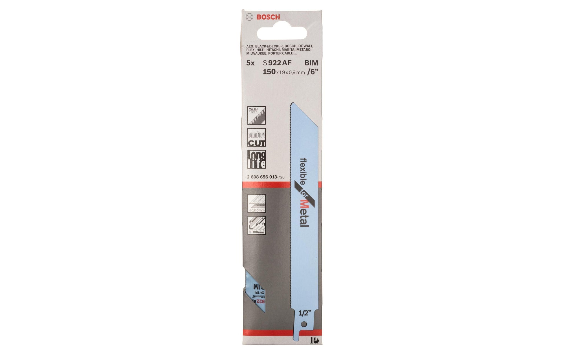 Bosch Professionelles Säbelsägeblatt Bimetall – für Metall – 5 Stk – 24 TPI