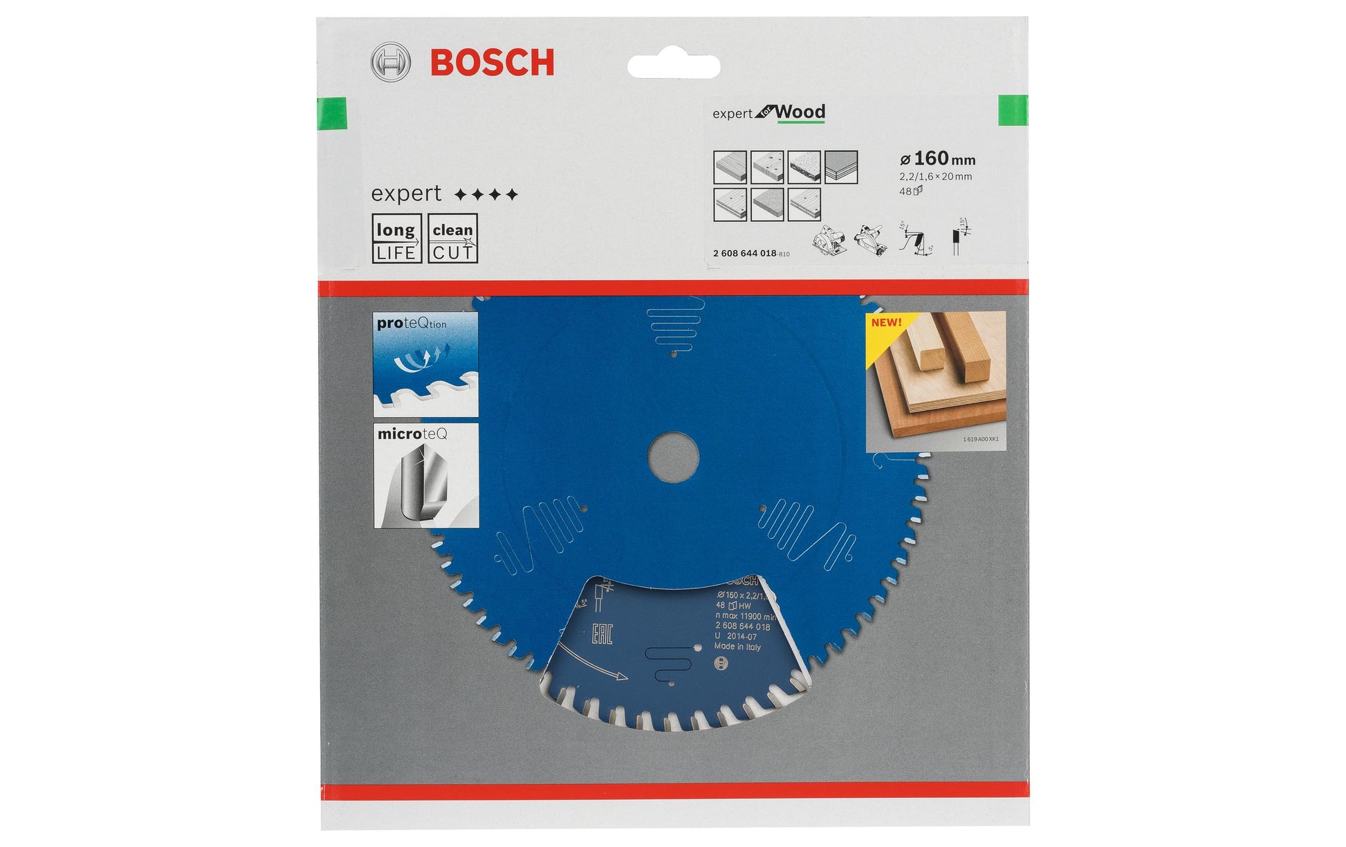 Bosch Professional – Kreissägeblatt, 2608644018, 160 mm × 20 mm × 4 mm