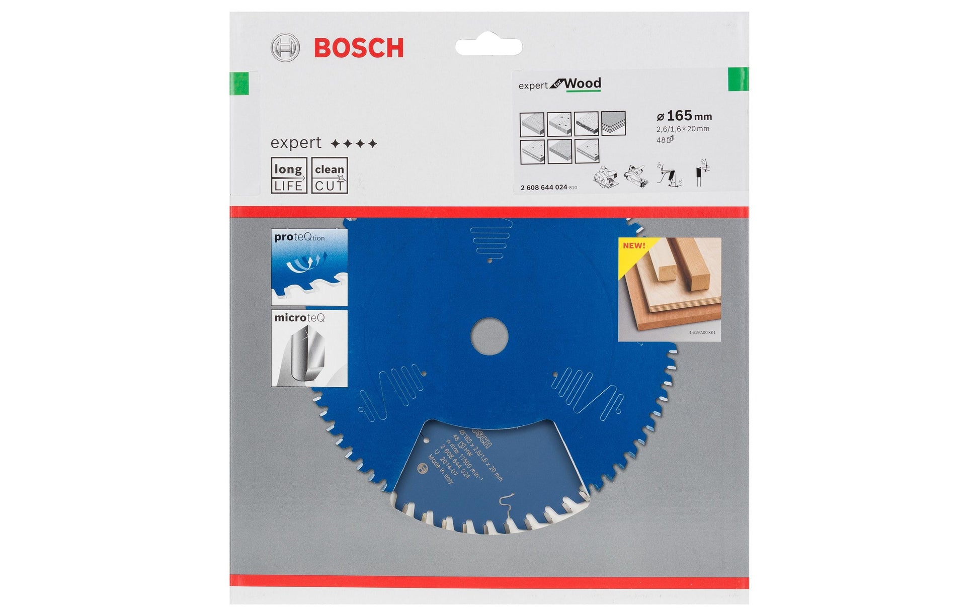Bosch Professional – Kreissägeblatt, 48 Zähne, 2608644024, 165 mm