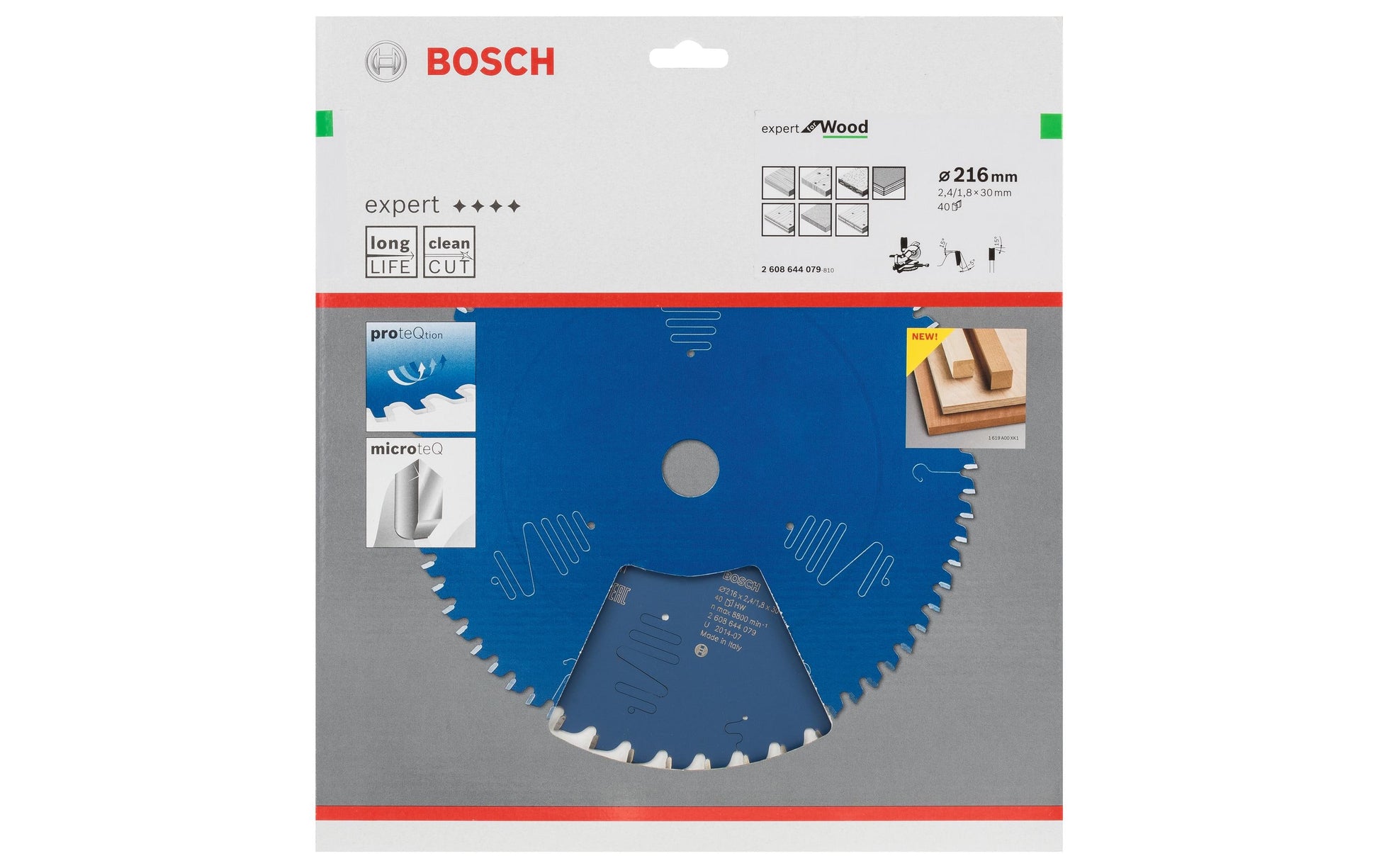 Bosch Professional – Kreissägeblatt, 40 Zähne, 216 mm × 30 mm × 2,4 mm