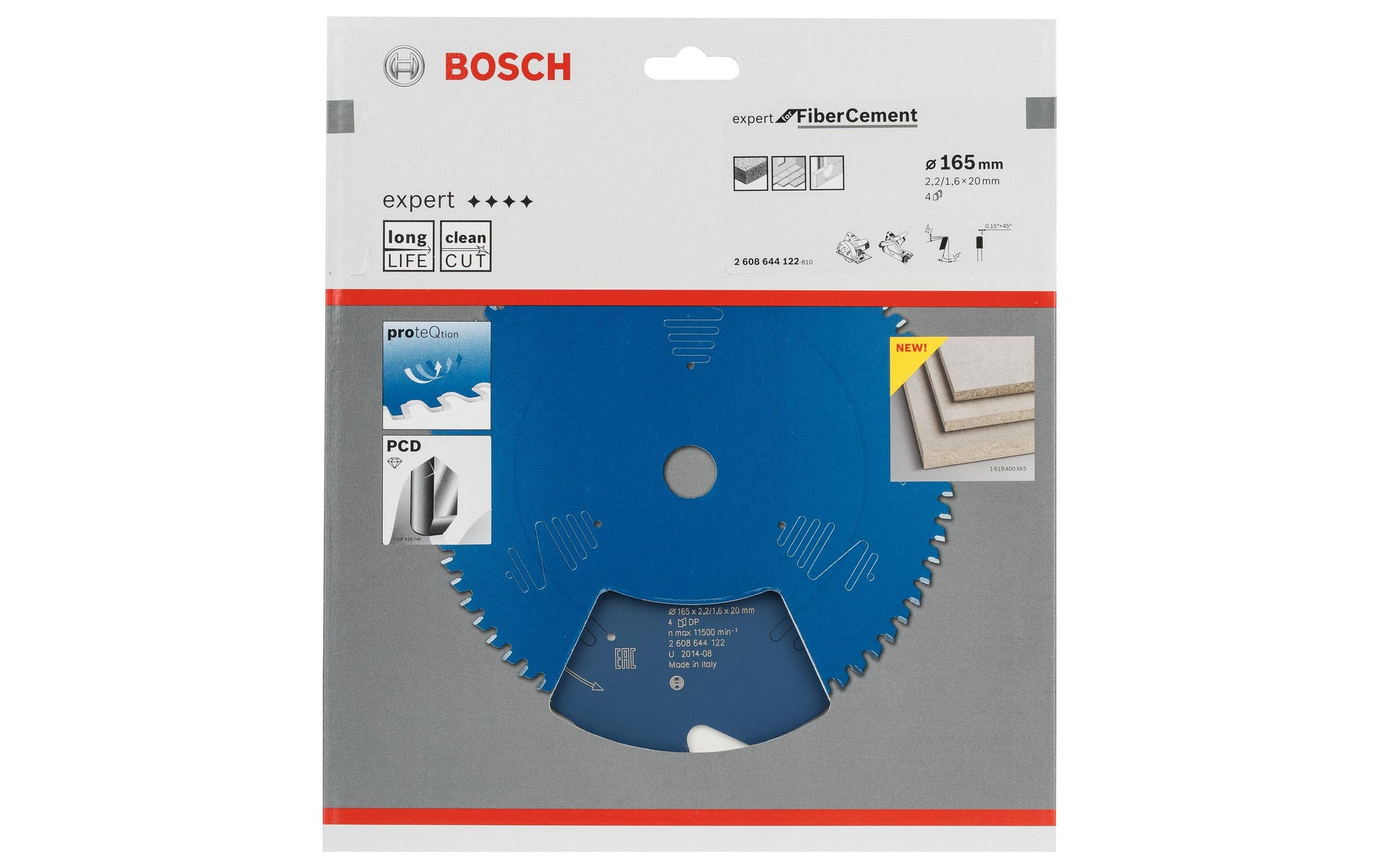 Bosch Professional – Kreissägeblatt, Expert Fibre Cement, 2608644122, 165 mm × 20 mm × 2,2 mm