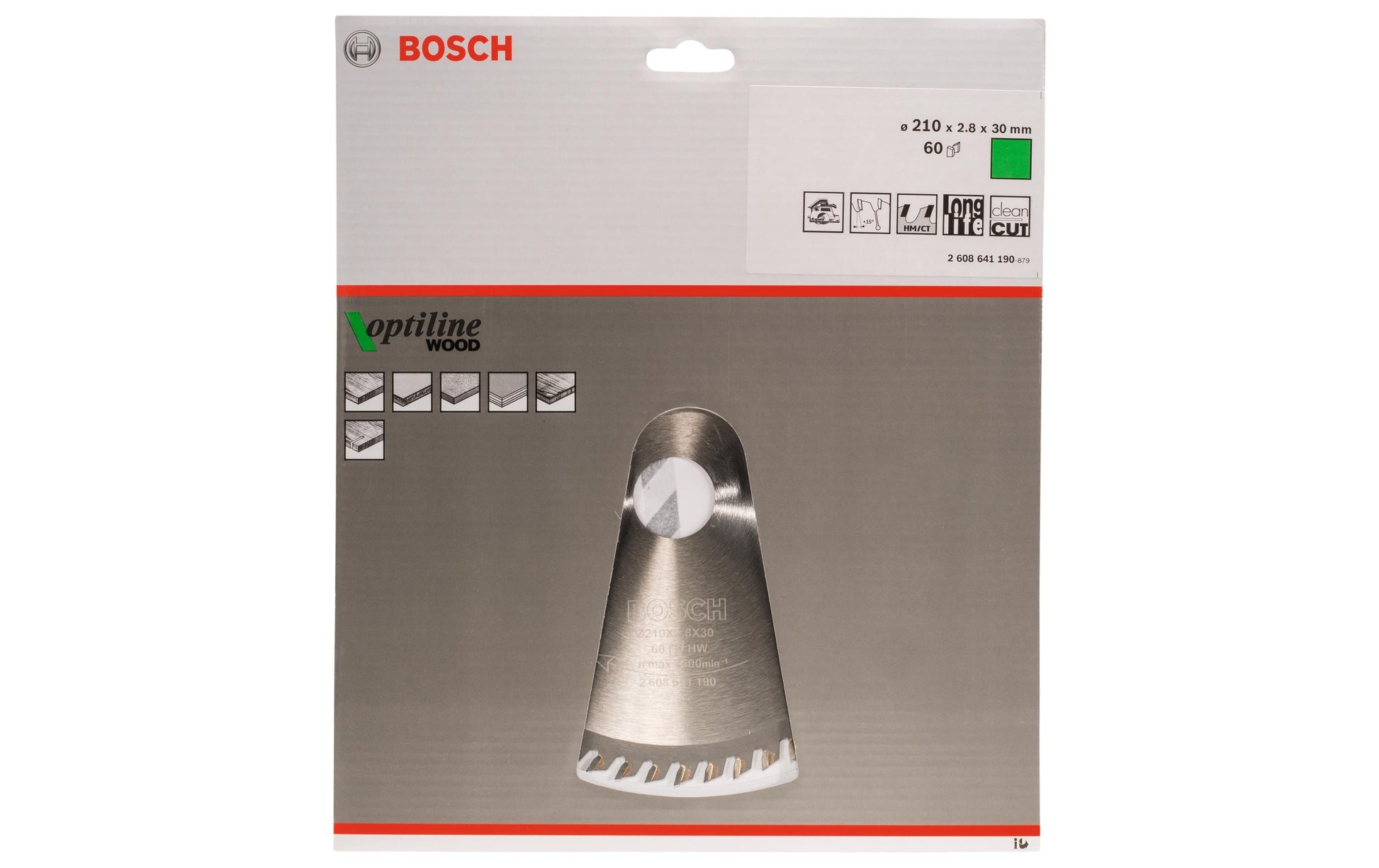 Bosch Professional – Kreissägeblatt, Optiline Wood, 60 Zähne, 210 mm × 30 mm × 1,8 mm
