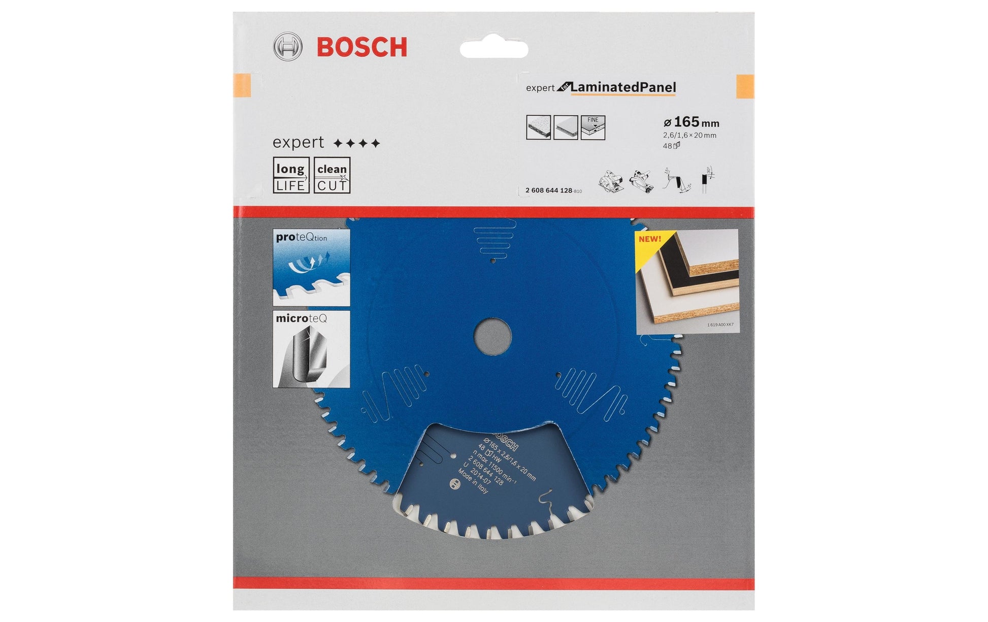 Bosch Professional – Kreissägeblatt, 48 Zähne, 2608644128, 165 mm