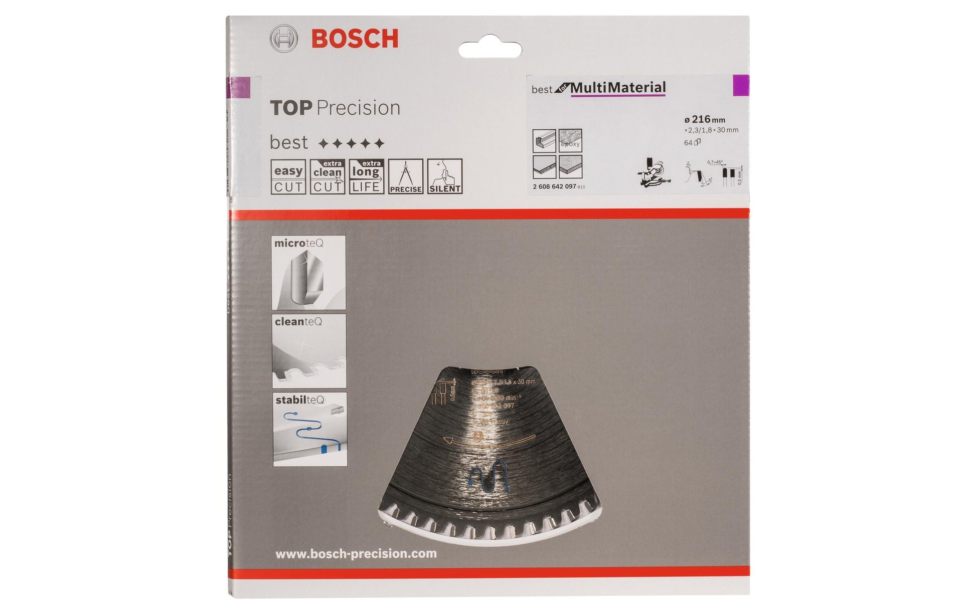 Bosch Professional – Kreissägeblatt, 64 Zähne, 216 mm