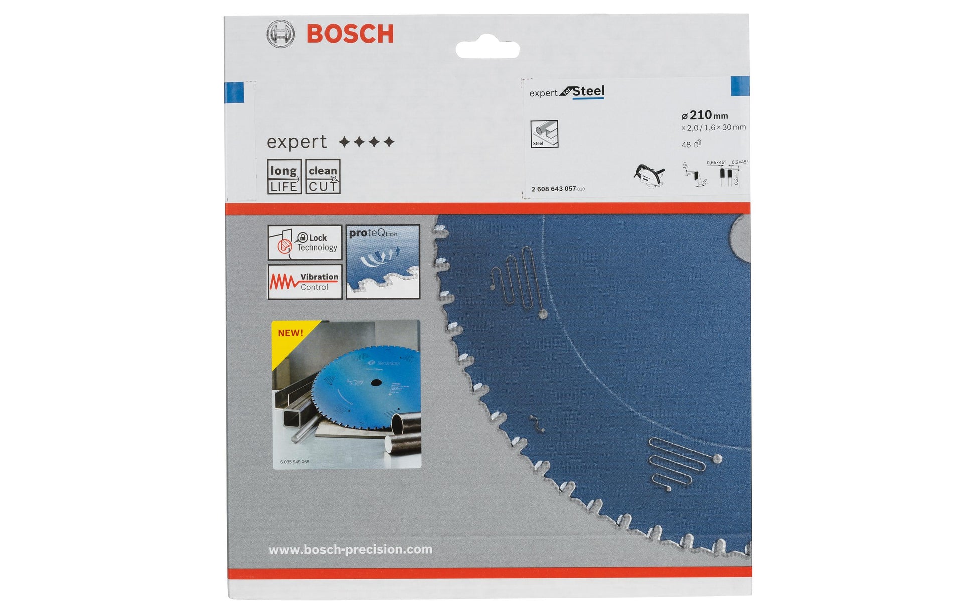 Bosch Professional – Kreissägeblatt, 48 Zähne, 210 mm × 30 mm × 2,0 mm