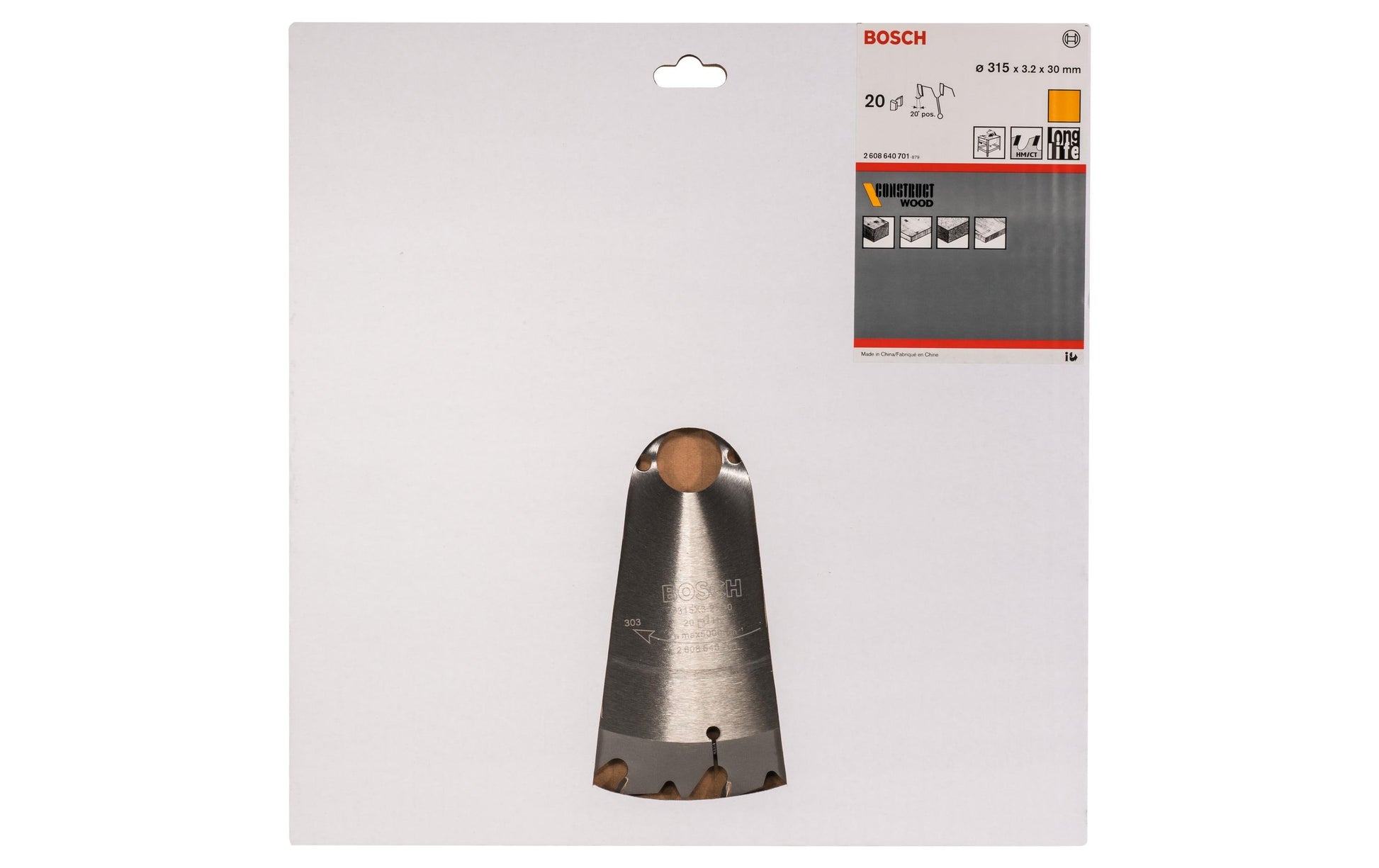 Bosch Professional – Kreissägeblatt, ATB, 20 Zähne, 315 mm × 30 mm × 2,2 mm