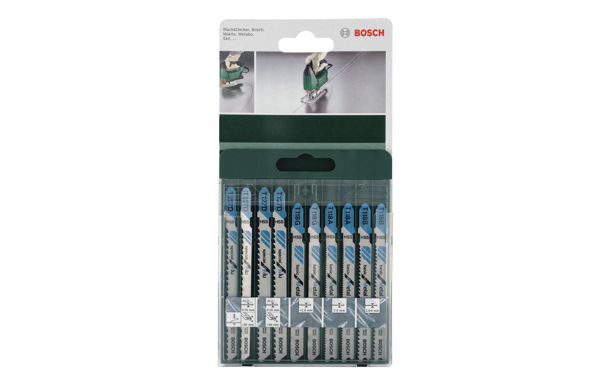 Bosch Stichsägeblatt-Set, T-Schaft, 10 Stk.
