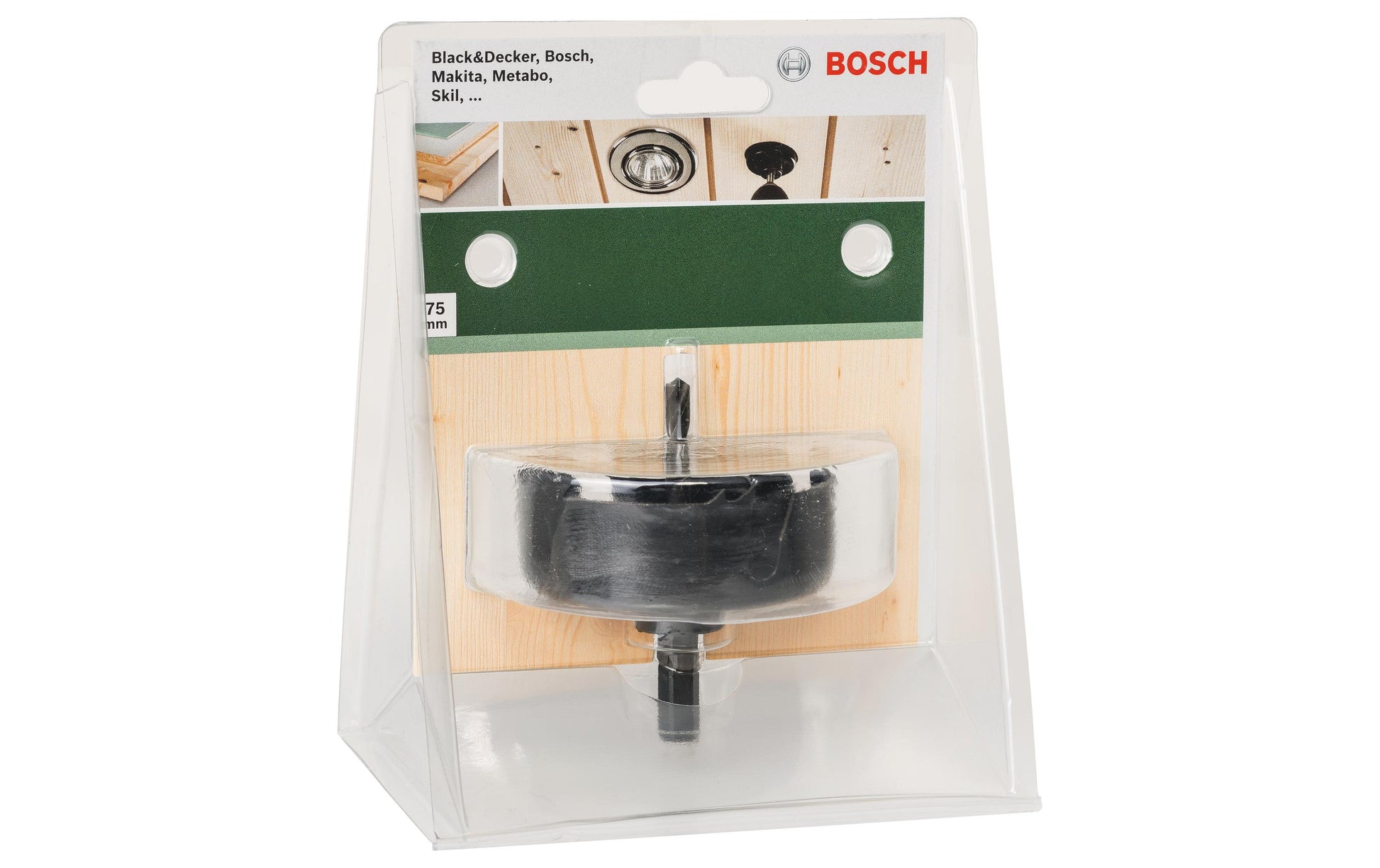 Bosch Bohrkrone 75 mm Sechskantschaft – für Gipskarton & Holz – 1 Stück – für Akkuschrauber