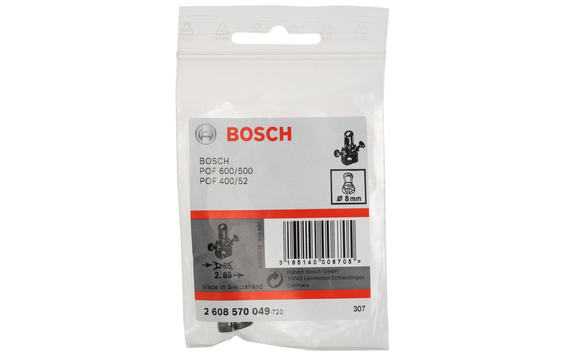 Bosch Professionelle Spannzange – 1 Stk – für GGS 27, GGS 27 C Professional, POF 500 A und andere
