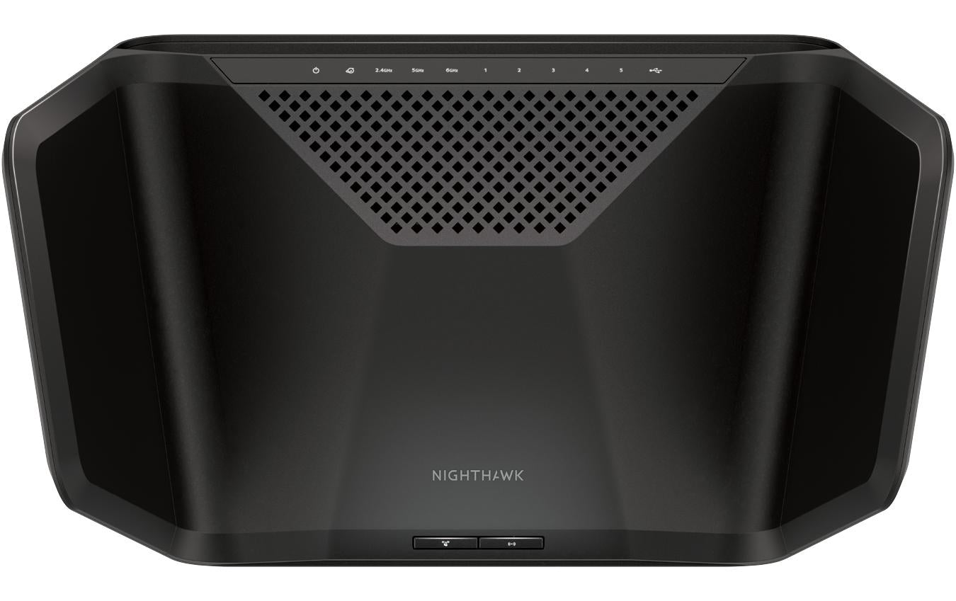 NETGEAR RAXE300 – WLAN-Router – Wi-Fi 6E Tri-Band (2,4/5/6 GHz), 6,6 Gbit/s