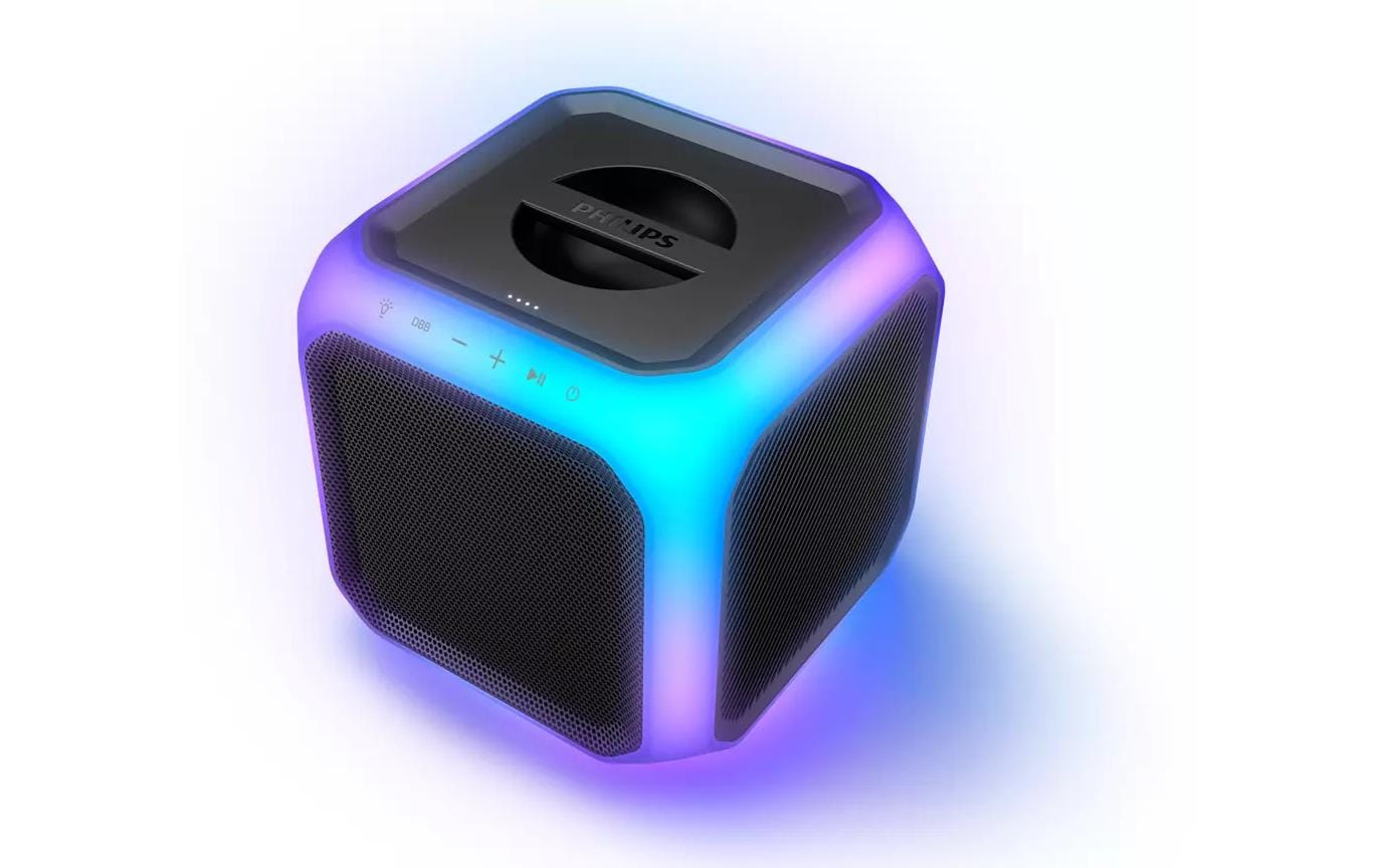 Philips 7000 Serie TAX7207/10 – Party-Lautsprecher – 80 W, 12 h Akku, LED, Bluetooth 5.0, Schwarz