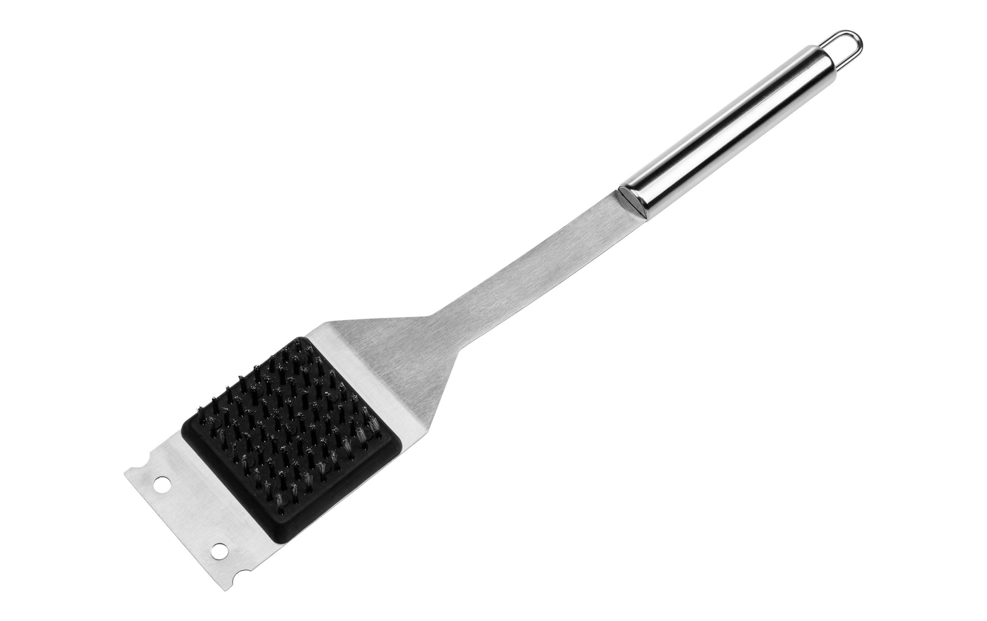 KOOR Grillbürste – Edelstahl, 35 cm, Silber, mit integriertem Metallschaber, hitzebeständig
