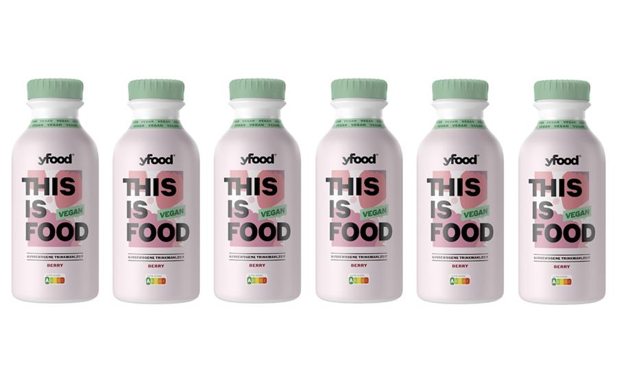 YFood Trinkmahlzeit Beeren, vegan, glutenfrei – 6×500 ml