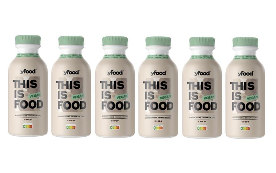 YFood Trinkmahlzeit Schokolade vegan Flasche – 6×500 ml
