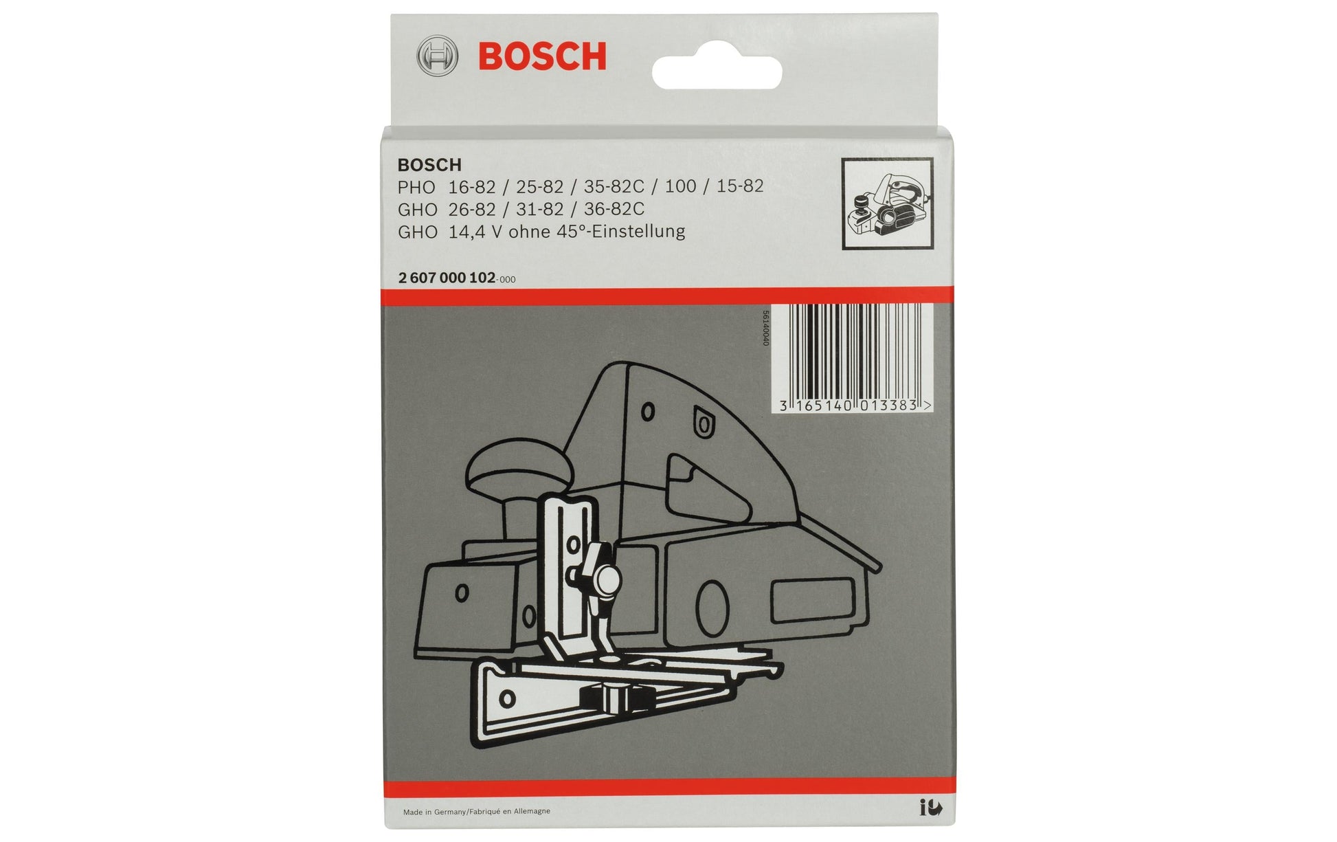 Bosch Professional – Parallelanschlag, für GHO 14,4 V, GHO 18,0 V, GHO 26-82 und andere, Edelstahl