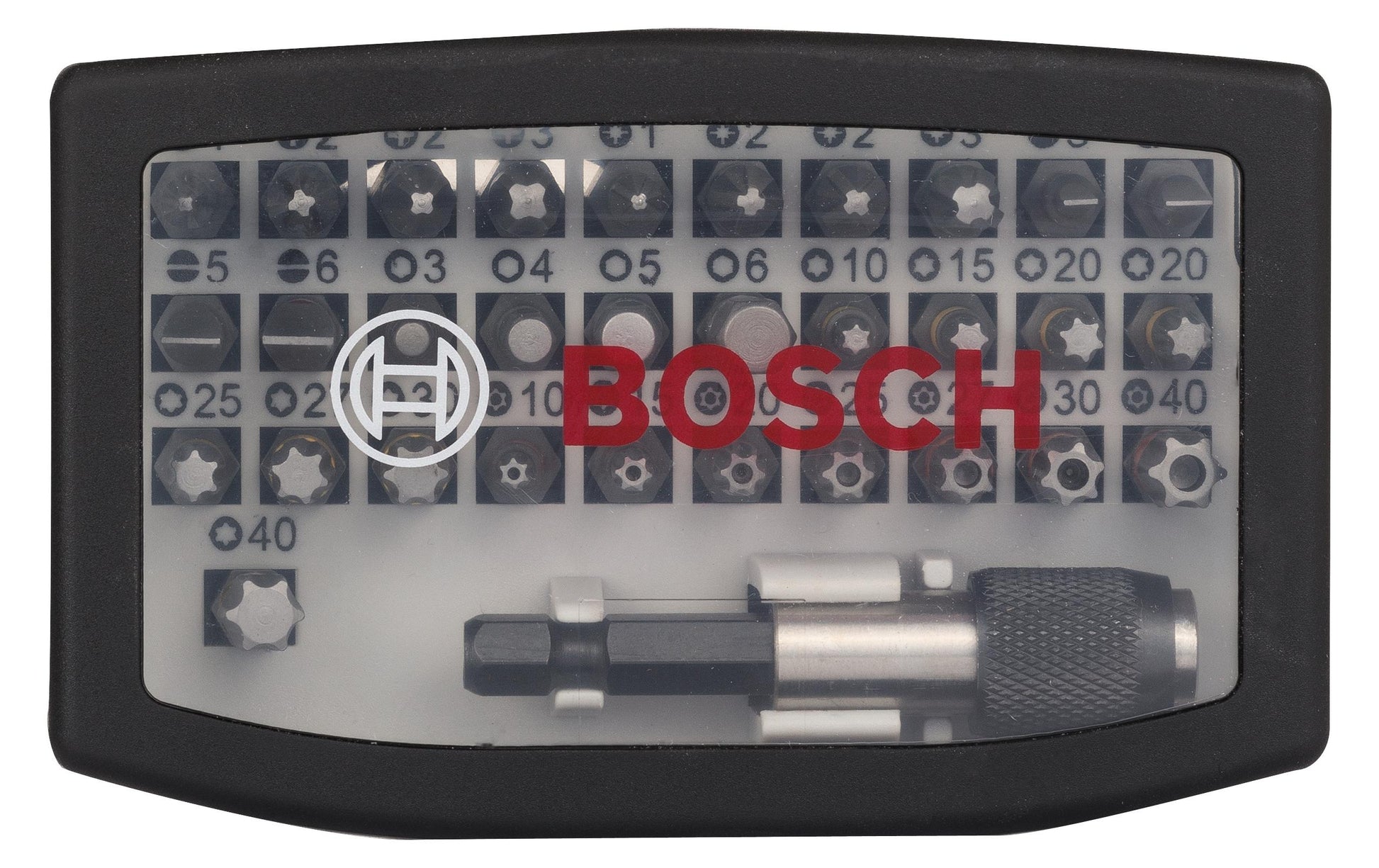 Bosch Professionelles Schrauberbit-Set 25 mm Sechskant – 32-tlg. – für Schrauben