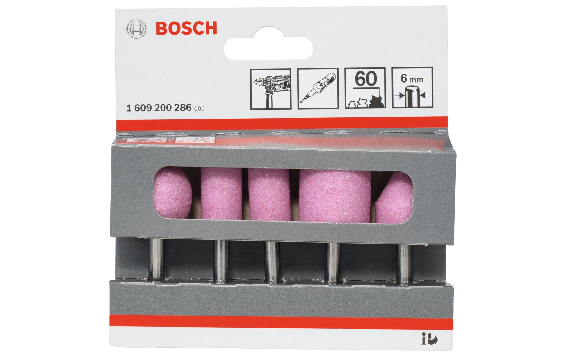 Bosch Professioneller Schleifstift 5-teilig – Aufnahmeschaft 6 mm – für Mauerwerk & Beton