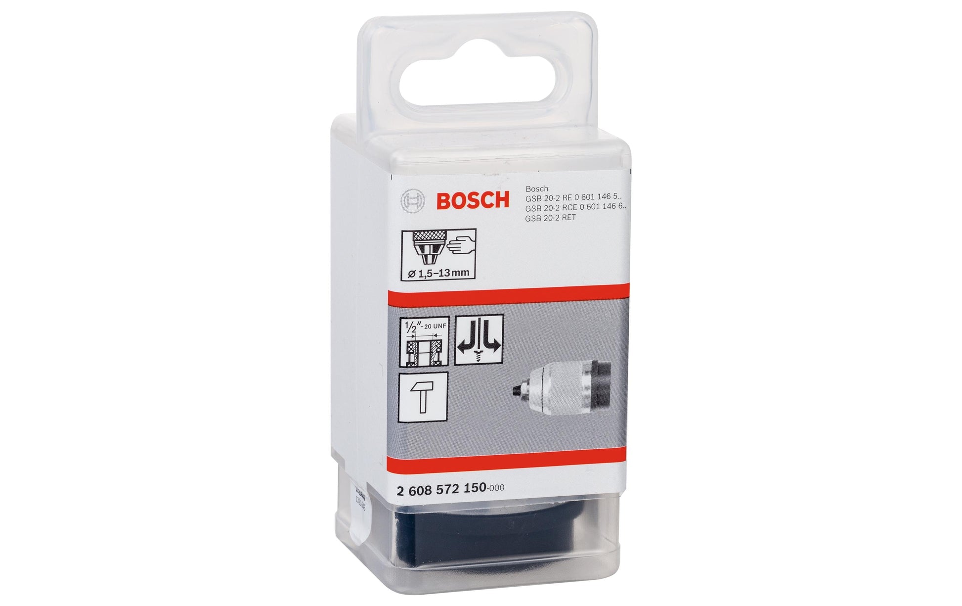 Bosch Professional – Schnellspannbohrfutter, für GSB 20-2, GSB 20-2 RCE, GSB 20-2 RE und andere, 1,5-13 mm