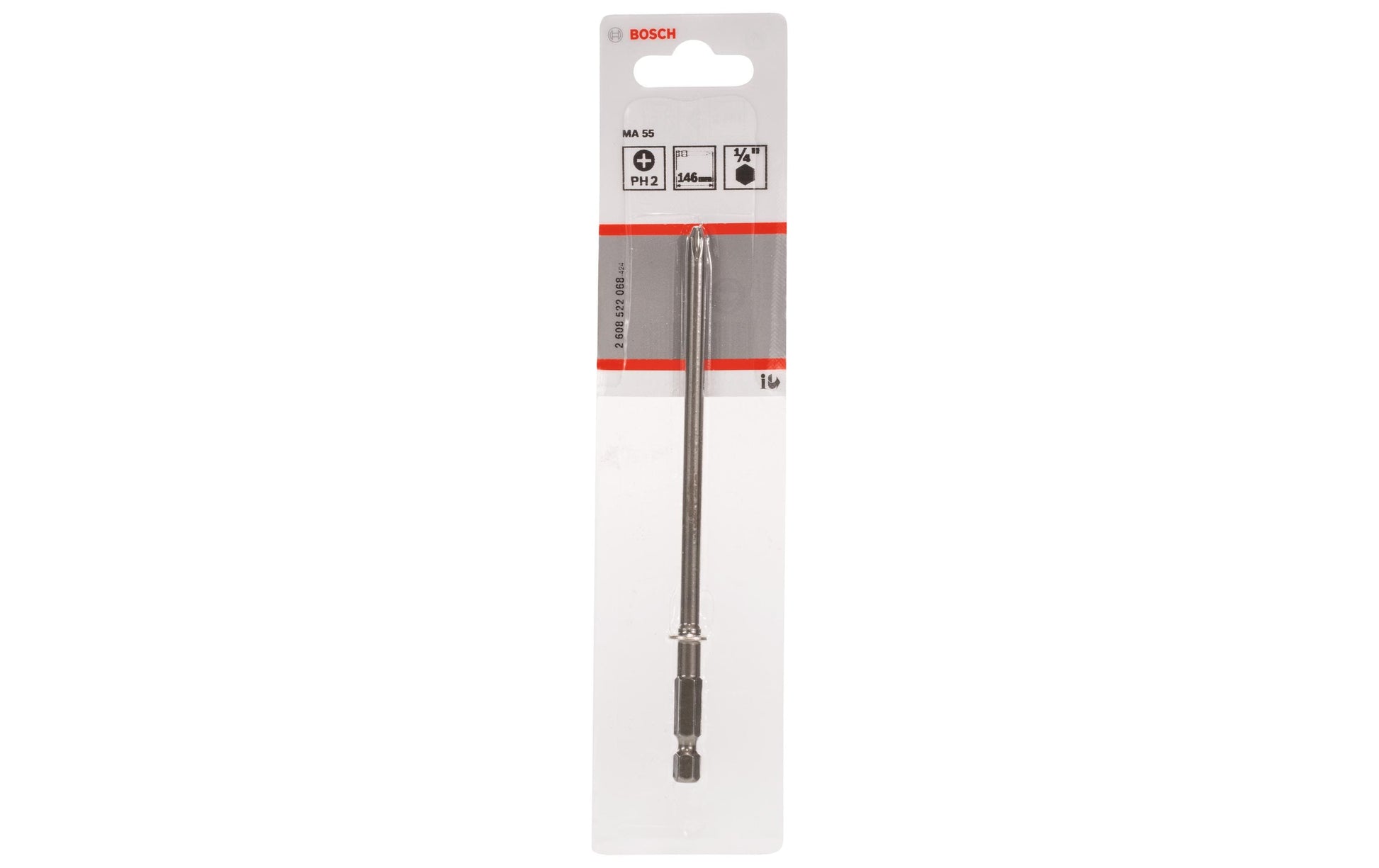 Bosch Professioneller Schrauberbit Pozidriv PH2 145 mm 1/4" (6,35 mm) – 1 Stk – Extra hart