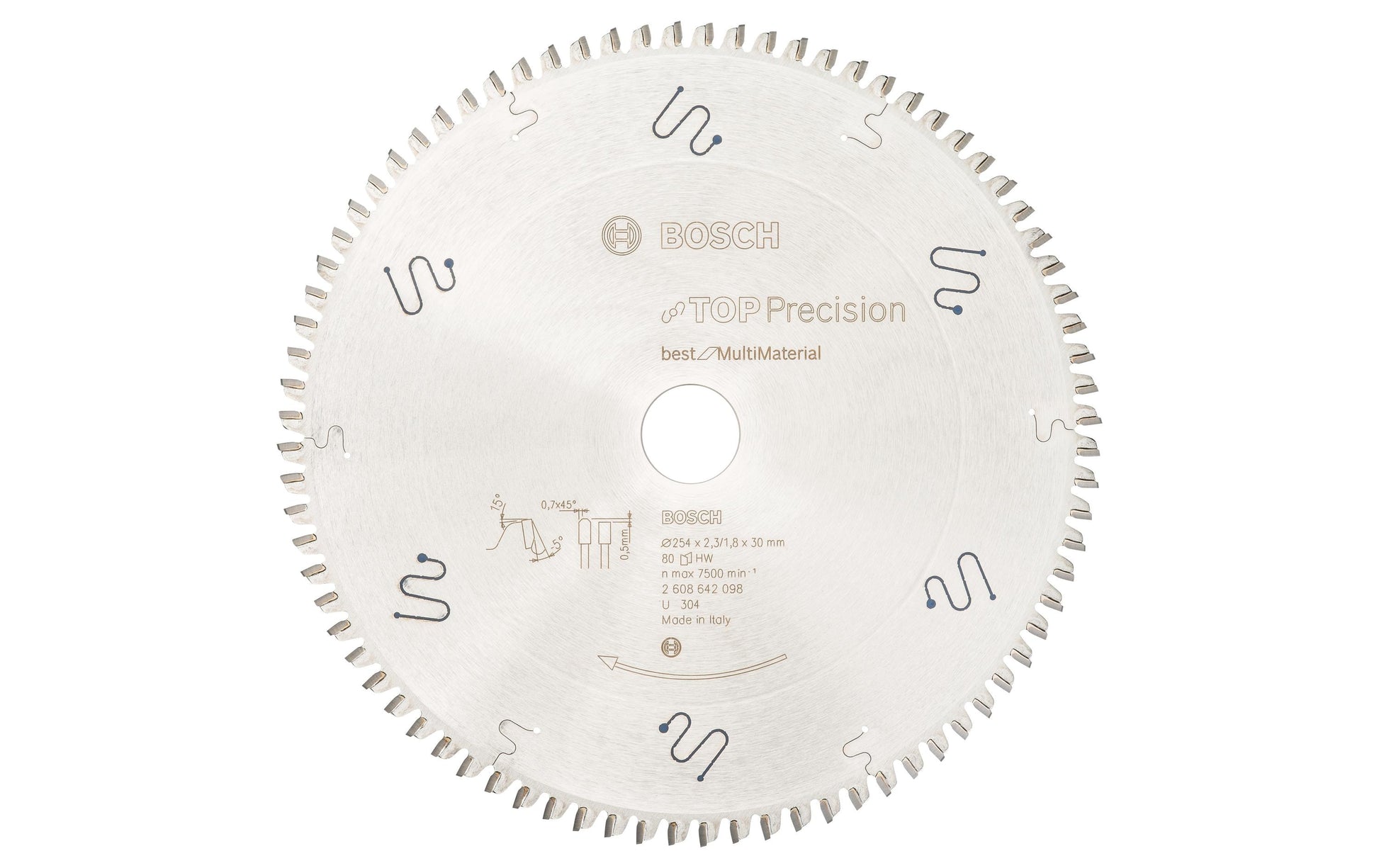 Bosch Professional – Kreissägeblatt, 80 Zähne, 254 mm × 30 mm × 1,8 mm