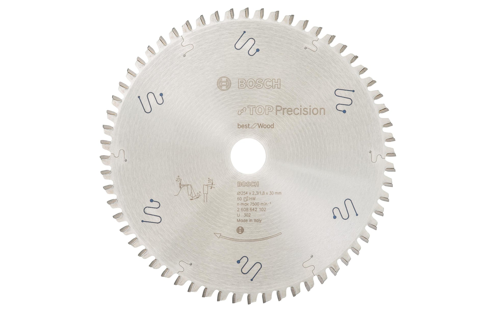 Bosch Professional – Kreissägeblatt, Top Precision Best Wood, 2608642102, 254 mm × 30 mm × 2,3 mm