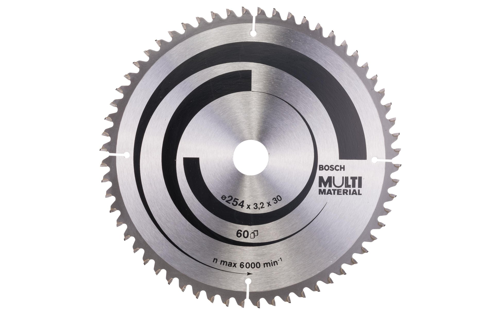 Bosch Professional – Kreissägeblatt, Multi Material, 60 Zähne, 2608640449, 254 mm×30 mm×3,2 mm