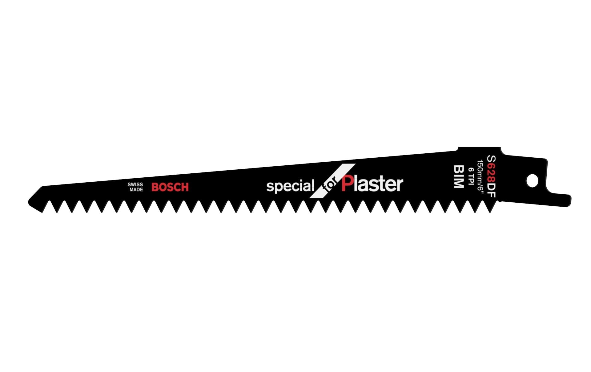 Bosch Professionelles Säbelsägeblatt 150 mm Bimetall – für Gipskarton – 5 Stk – 6 TPI