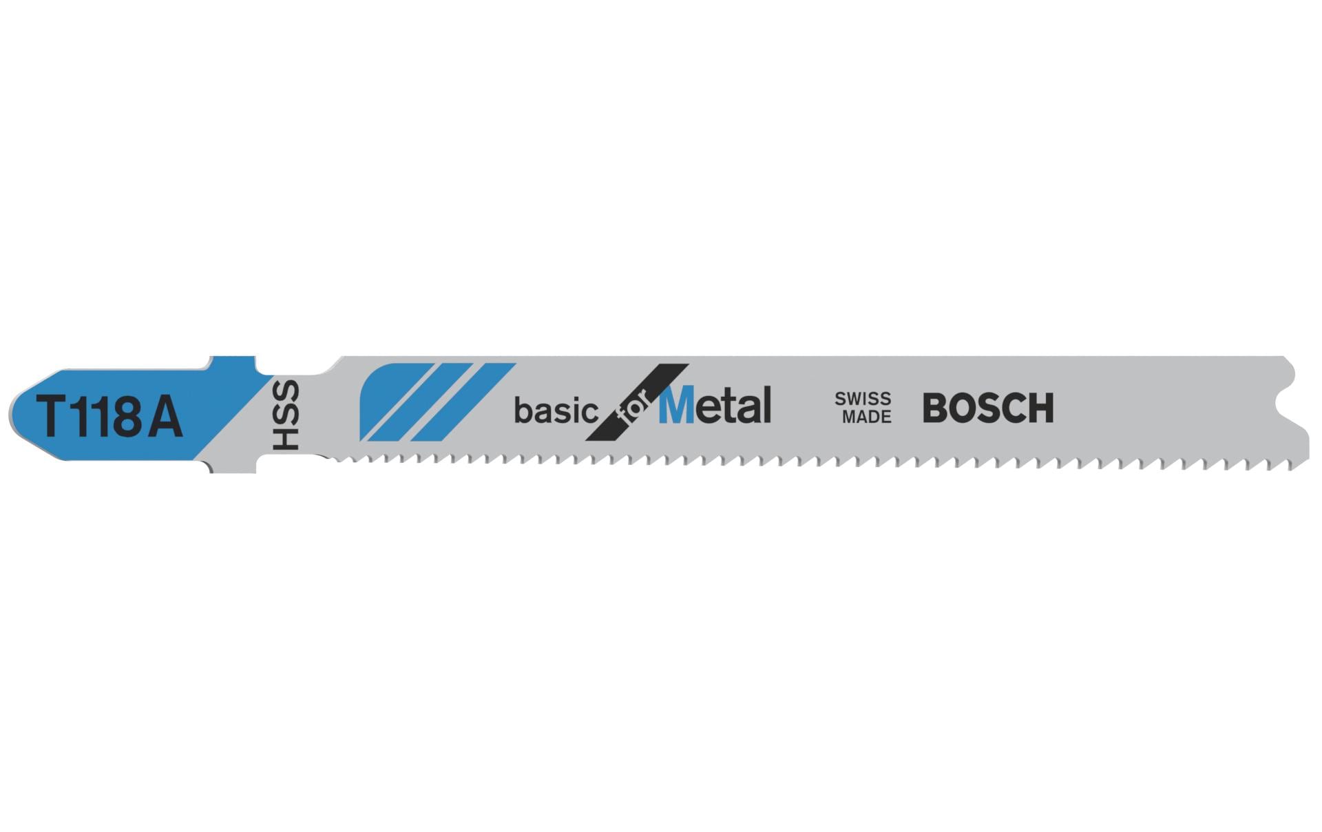 Bosch Professionelles Stichsägeblatt 92 mm HSS – für Metall – 5 Stk