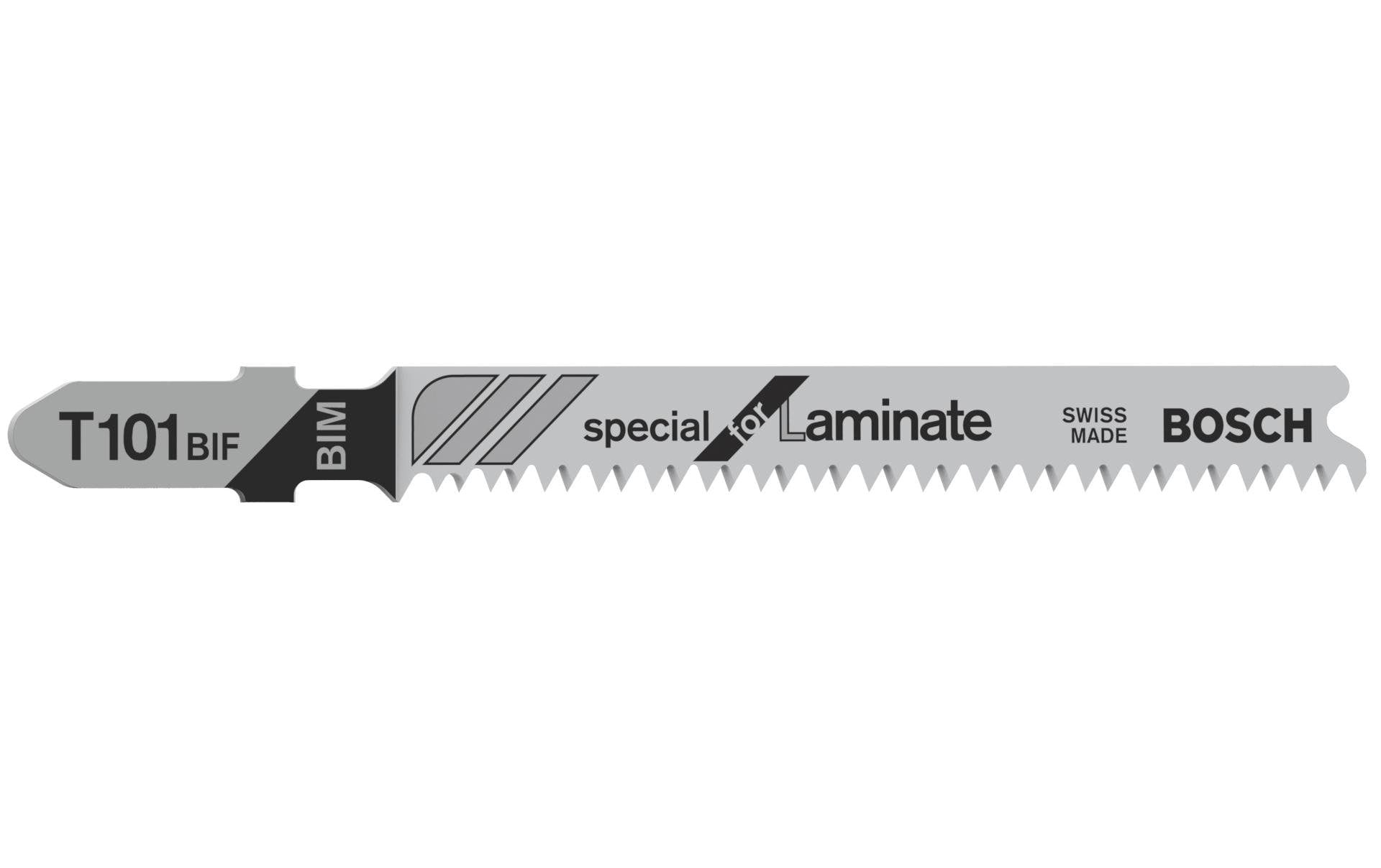 Bosch Professionelles Stichsägeblatt 83 × 1,7 mm – für Laminat, laminiertes Paneel, Parkett u. a. – 5 Stk