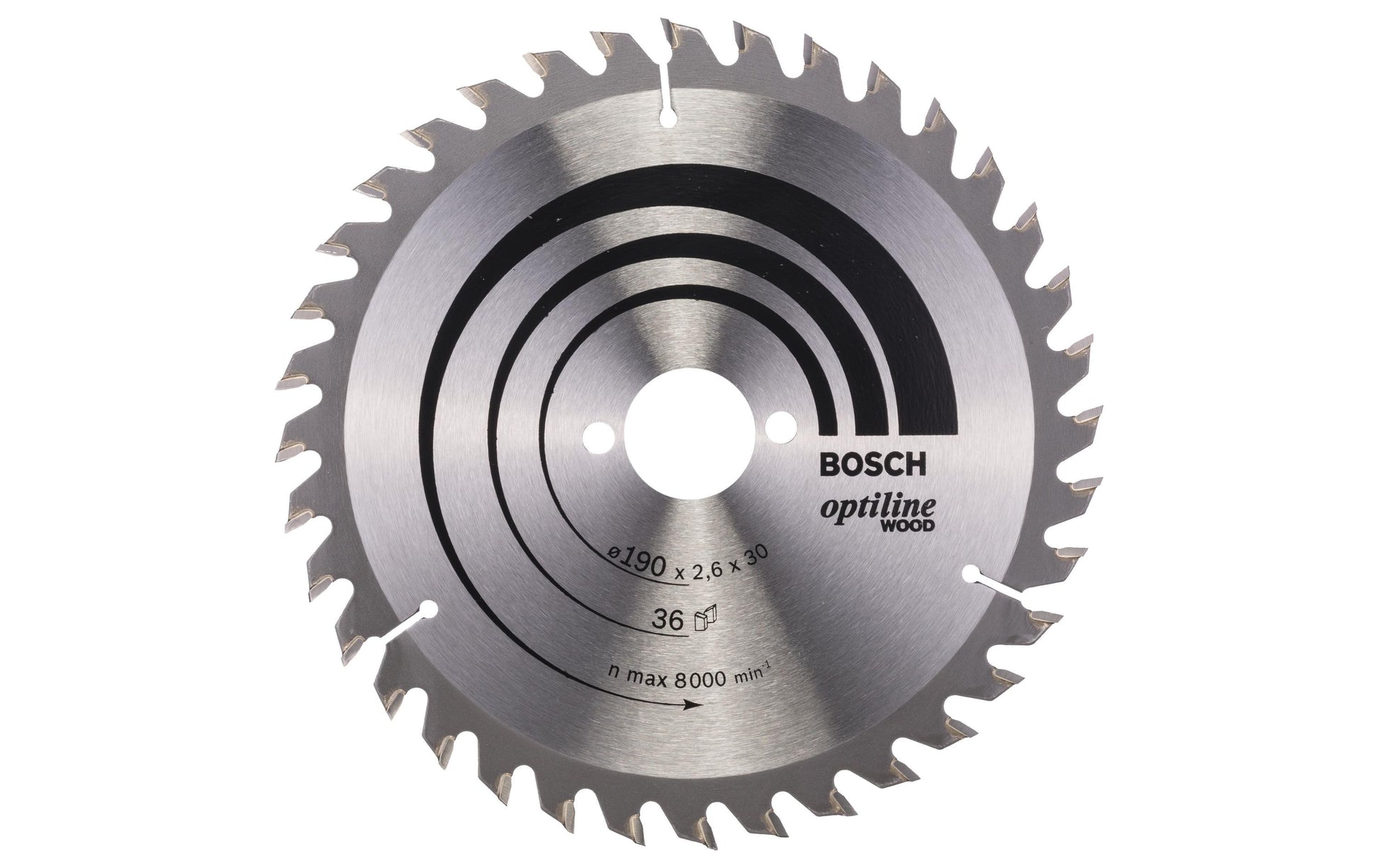 Bosch Professional – Kreissägeblatt, Optiline Wood, 2608640616, 190 mm × 30 mm × 2,6 mm