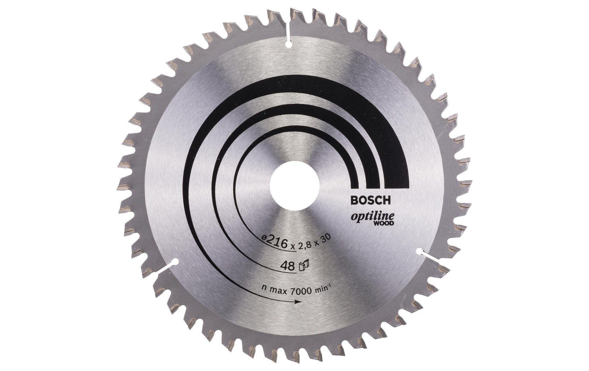 Bosch Professionelles Optiline Wood Kreissägeblatt 216 × 30 × 2,8 mm, 48 Zähne – für Holz