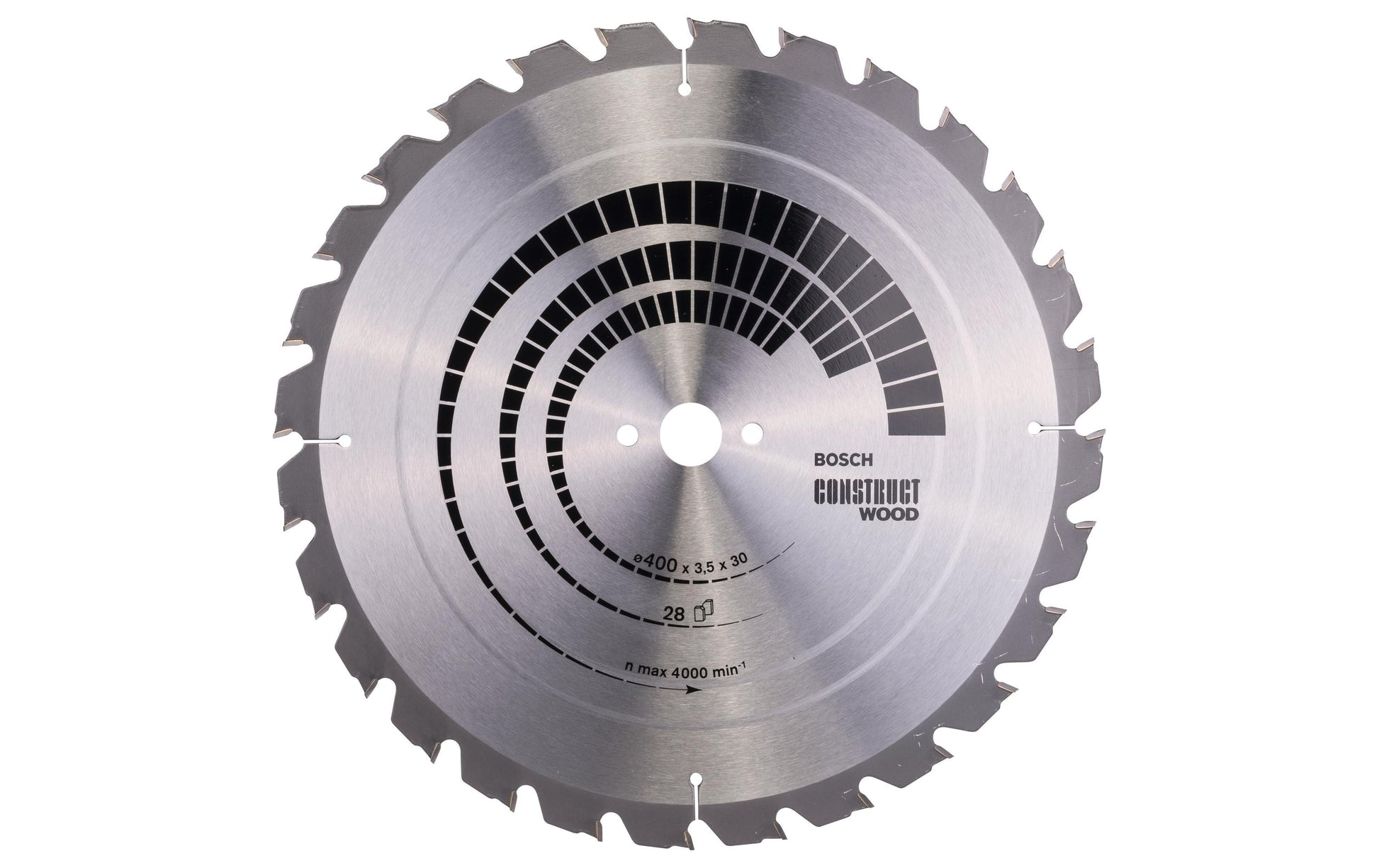 Bosch Professional – Kreissägeblatt, Construct Wood, 2 608 640 693, 400 mm × 30 mm × 3.5 mm