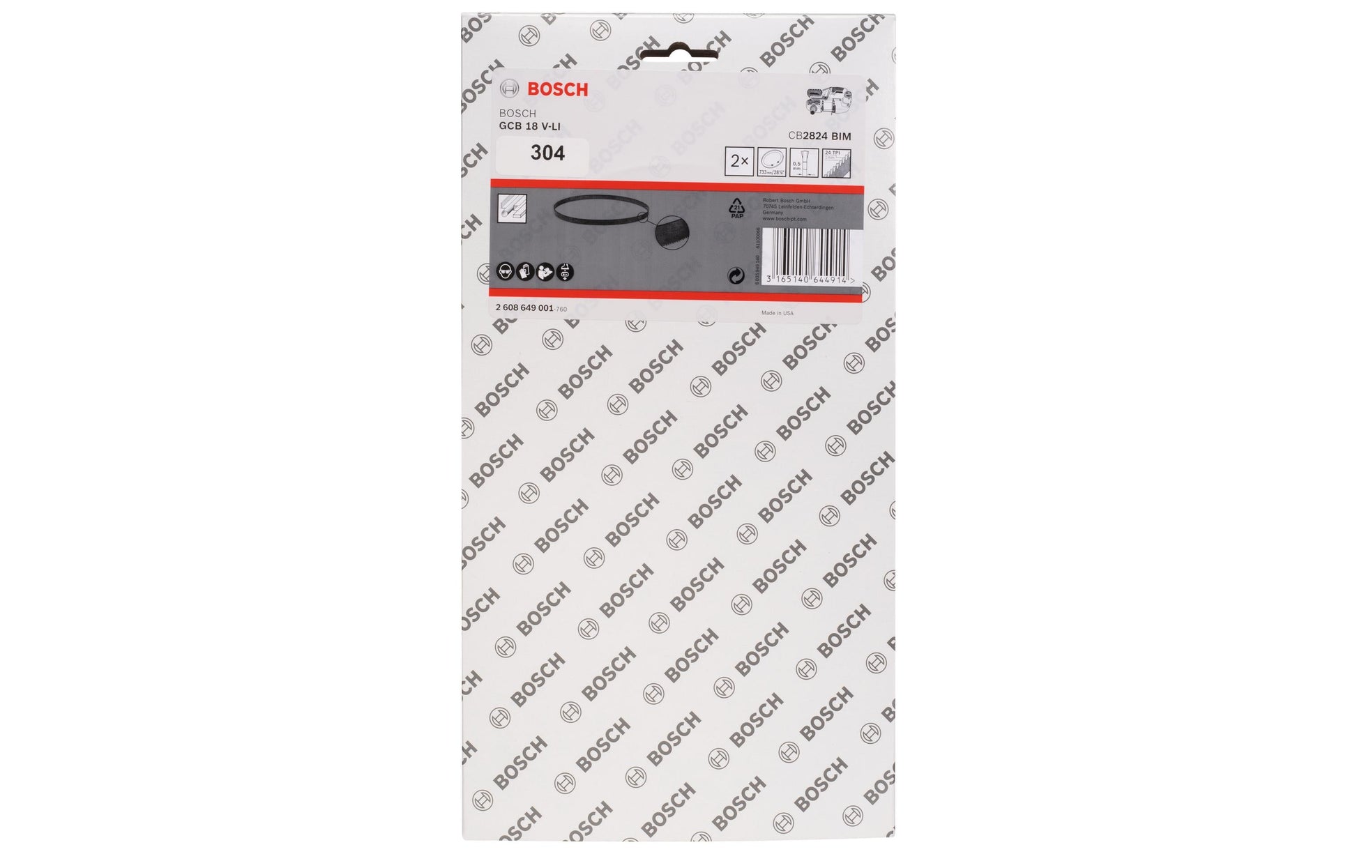 Bosch Professional CB 2824 Sägeband 733 mm Bi-Metall – für Universal – 2 Stk – 24 tpi