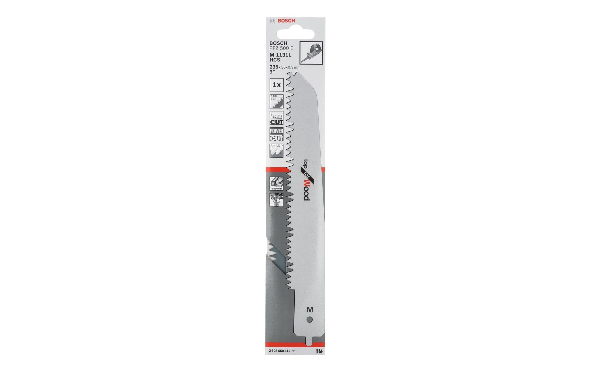 Bosch Professional M 1131 L Sägeblatt – für Holz – 1 Stk – für PFZ 500 E