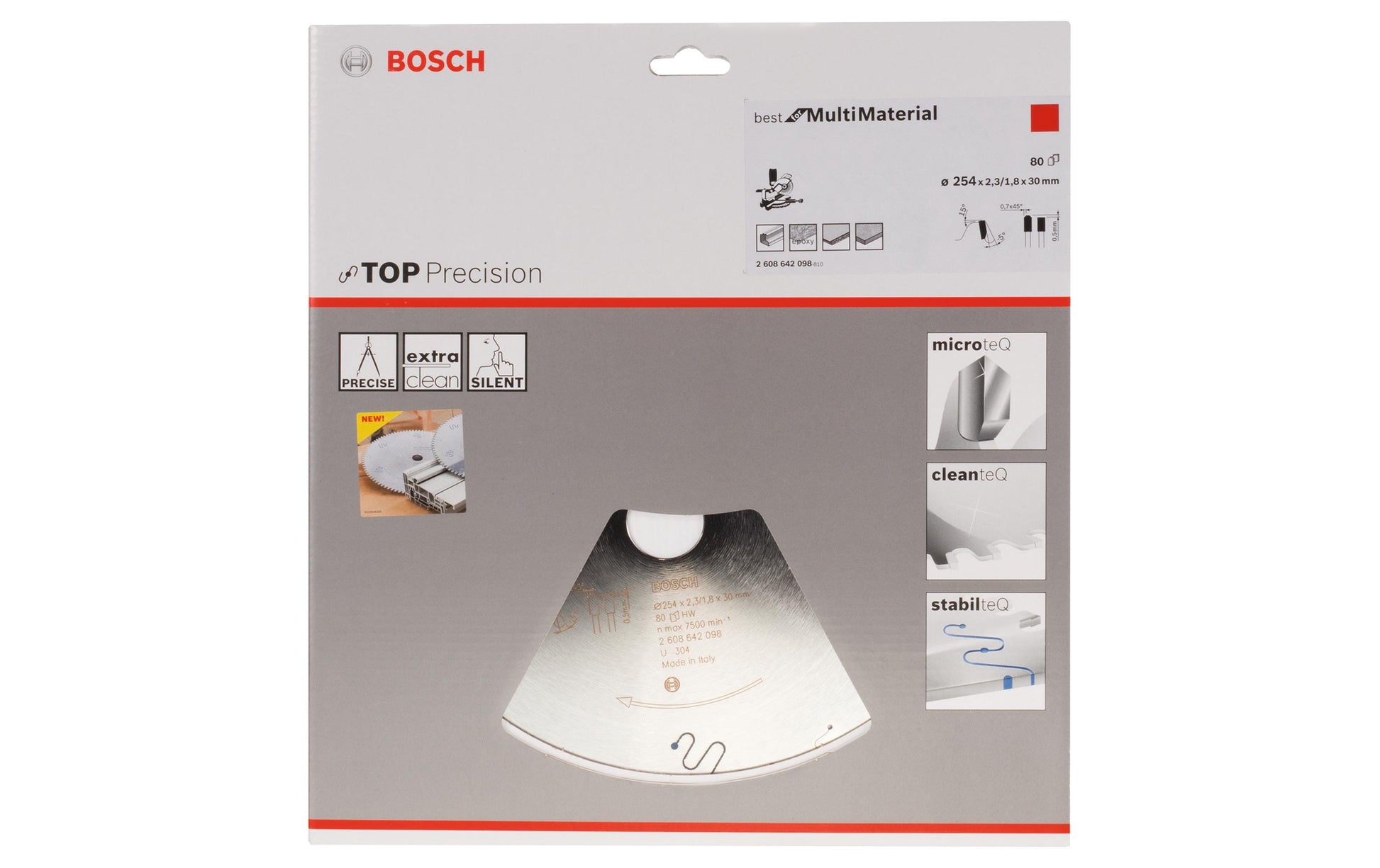 Bosch Professional – Kreissägeblatt, 80 Zähne, 254 mm × 30 mm × 1,8 mm