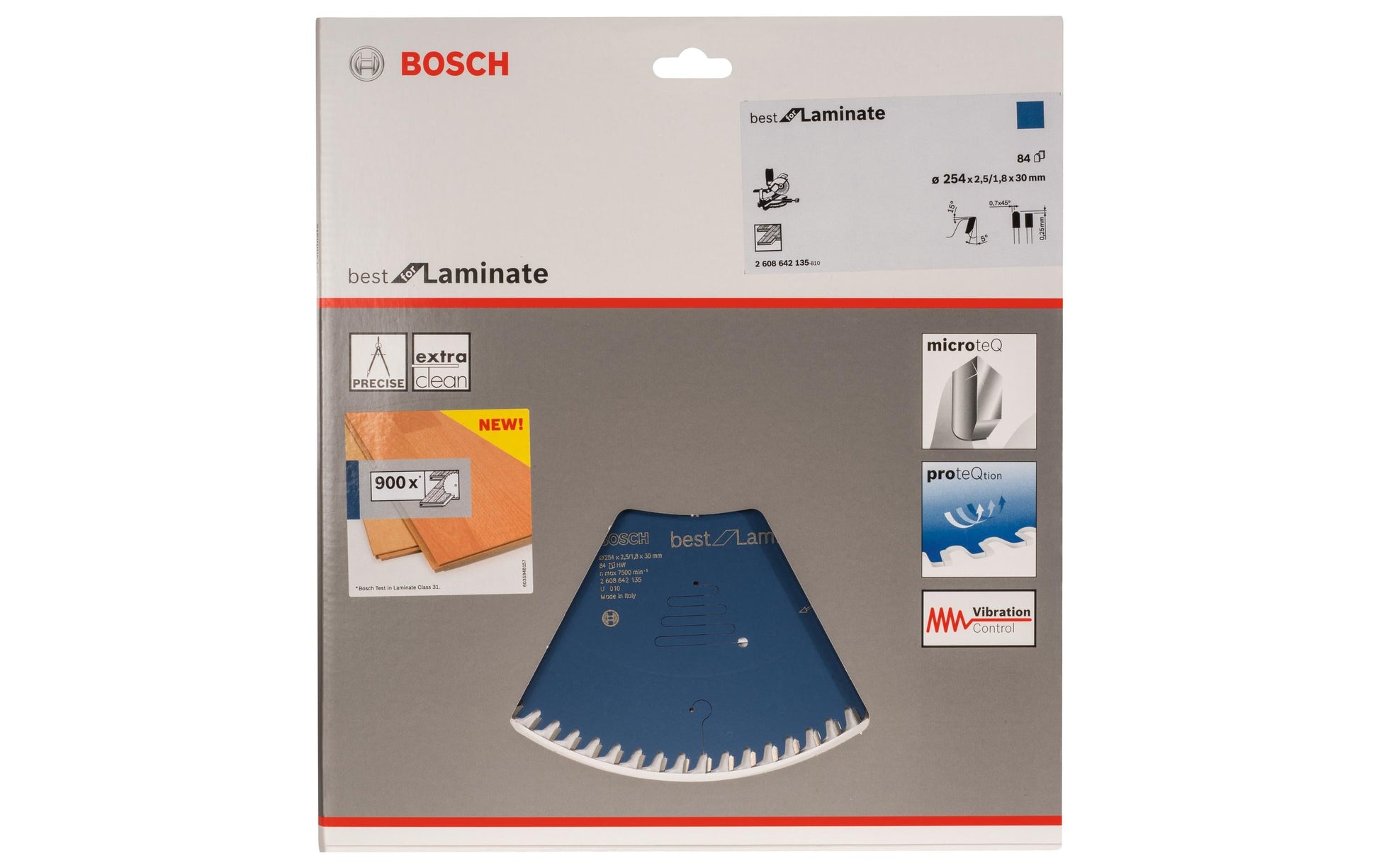 Bosch Professional – Kreissägeblatt, 84 Zähne, 2608642135, 254 mm × 30 mm × 1,8 mm