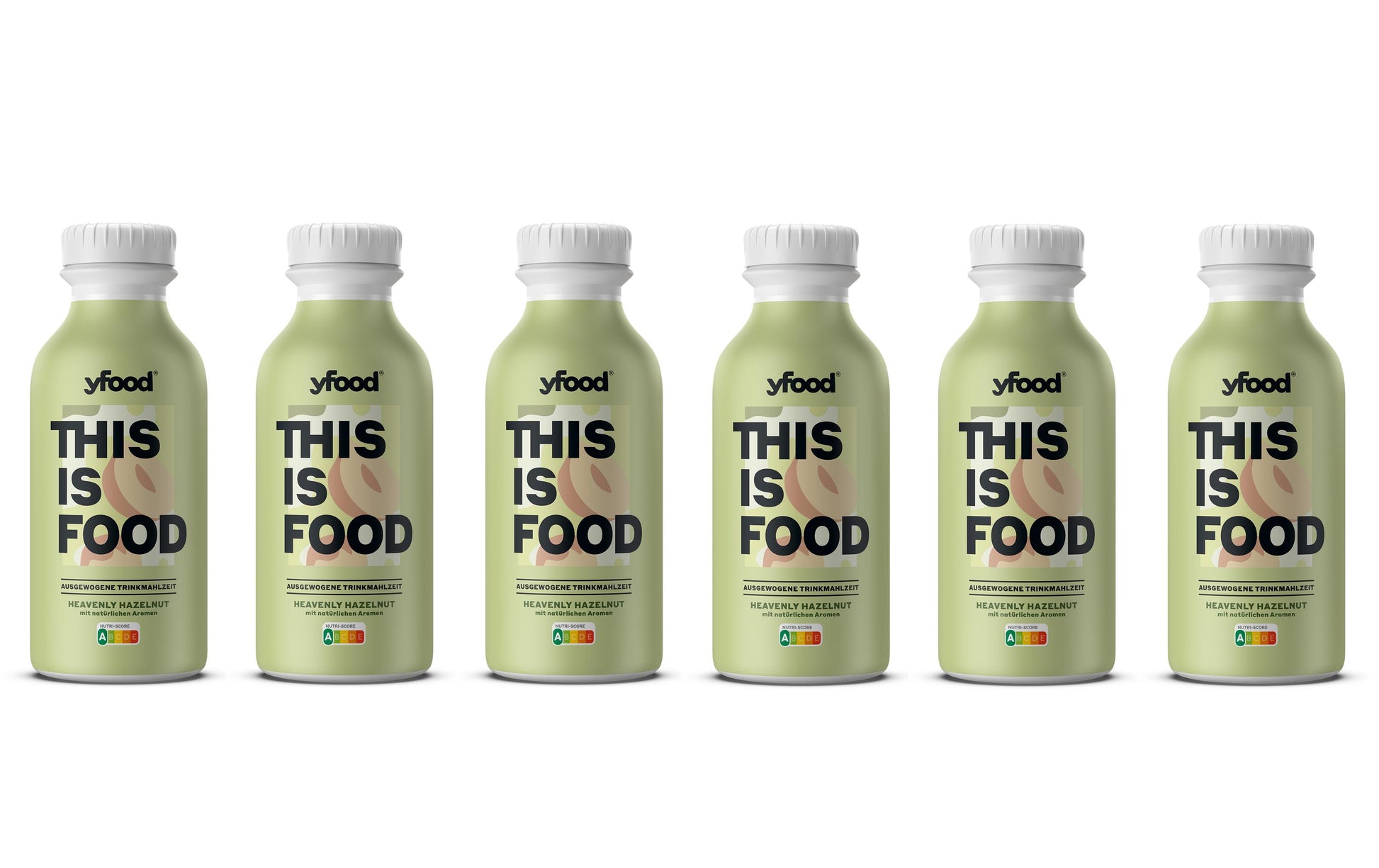 YFood Trinkmahlzeit Haselnuss, glutenfrei, laktosefrei – 6×500 ml